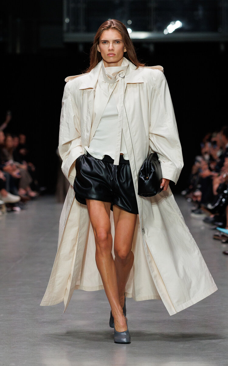 Stella McCartney Mid-Rise Satin Mini Shorts - Black