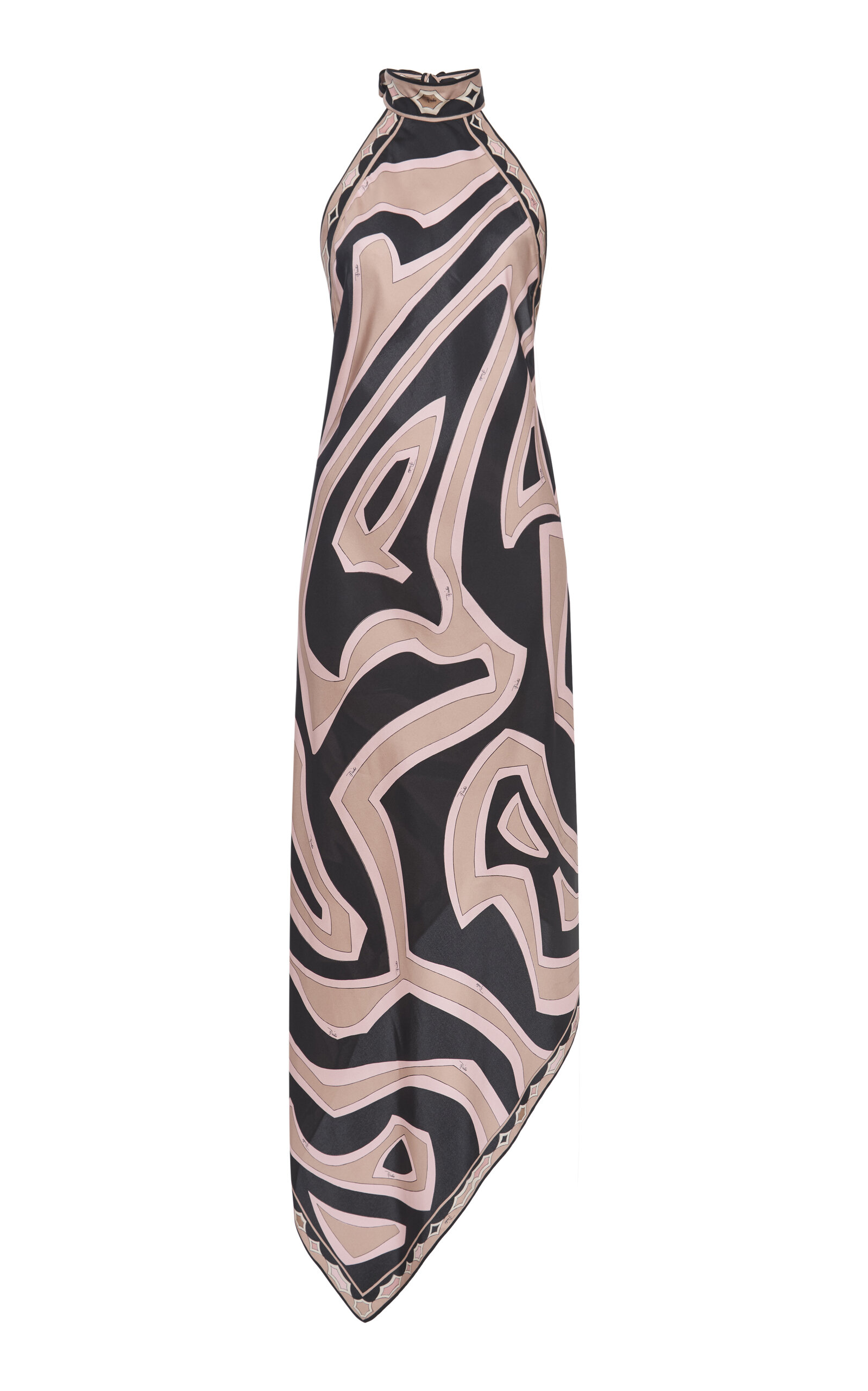 Pucci Printed Silk Maxi Dress In Neutral