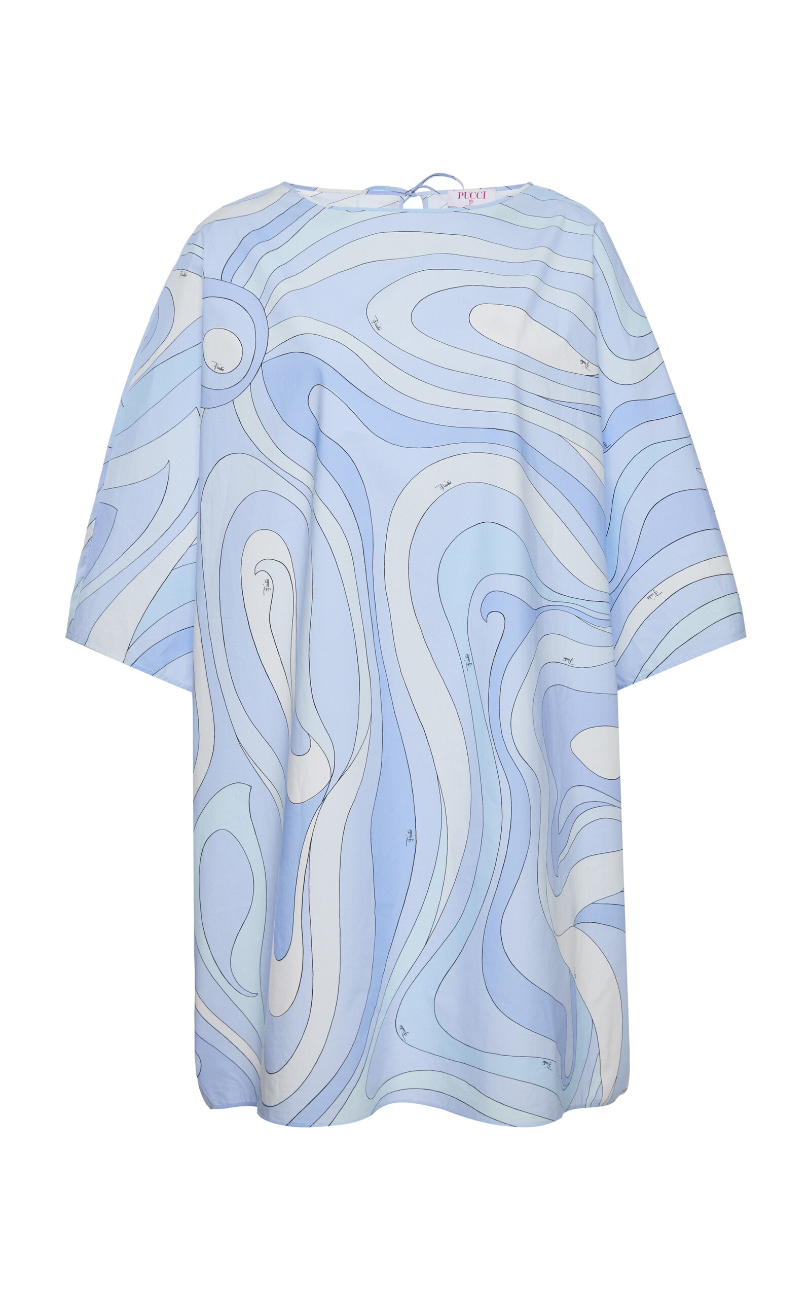 Pucci Draped Cotton Poplin Caftan