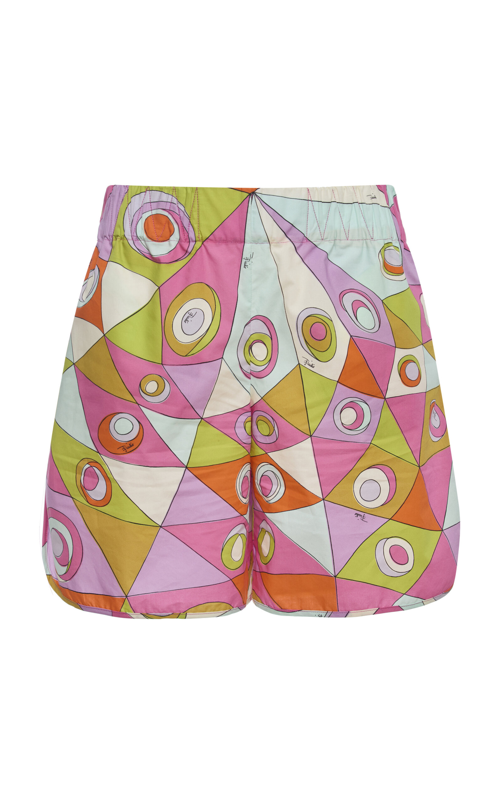 Pucci Multicolored Cotton Mini Shorts