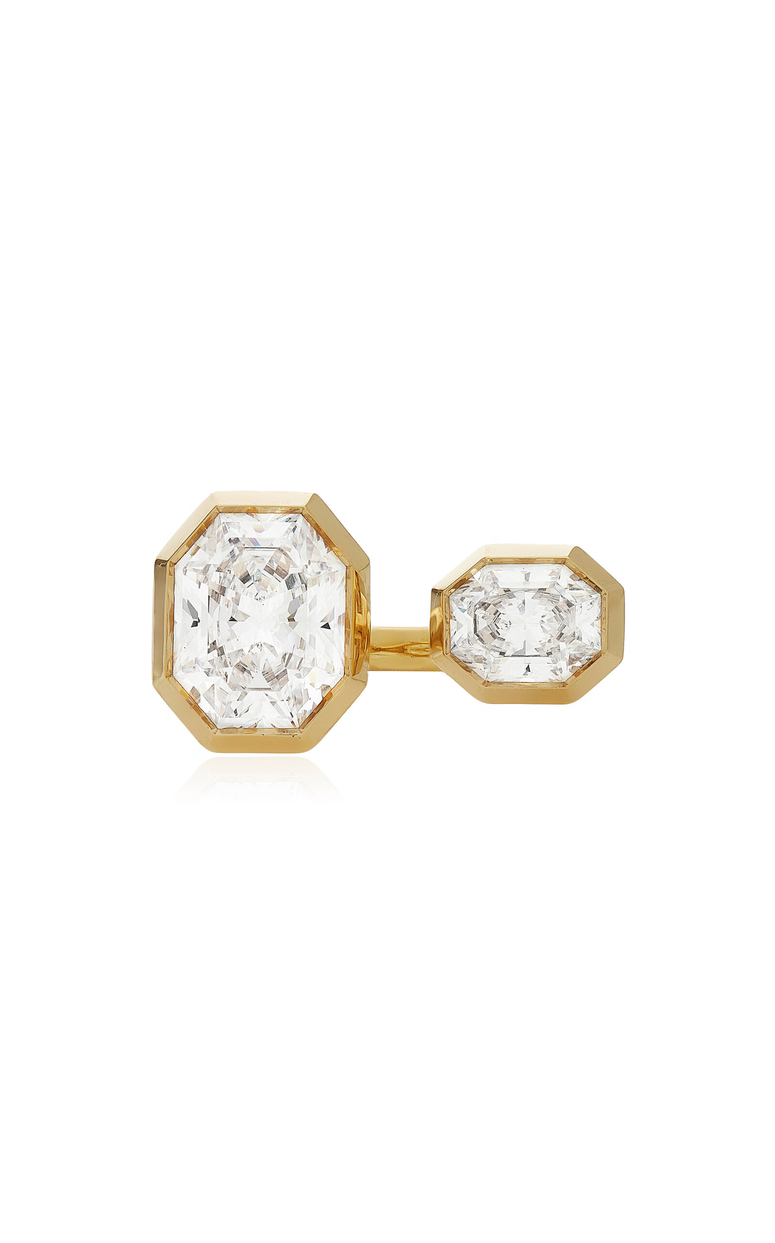Swarovski Moda Exclusive Octagon Collection 18k Yellow Gold Ring With Laboratory Grown Diamonds In Gold