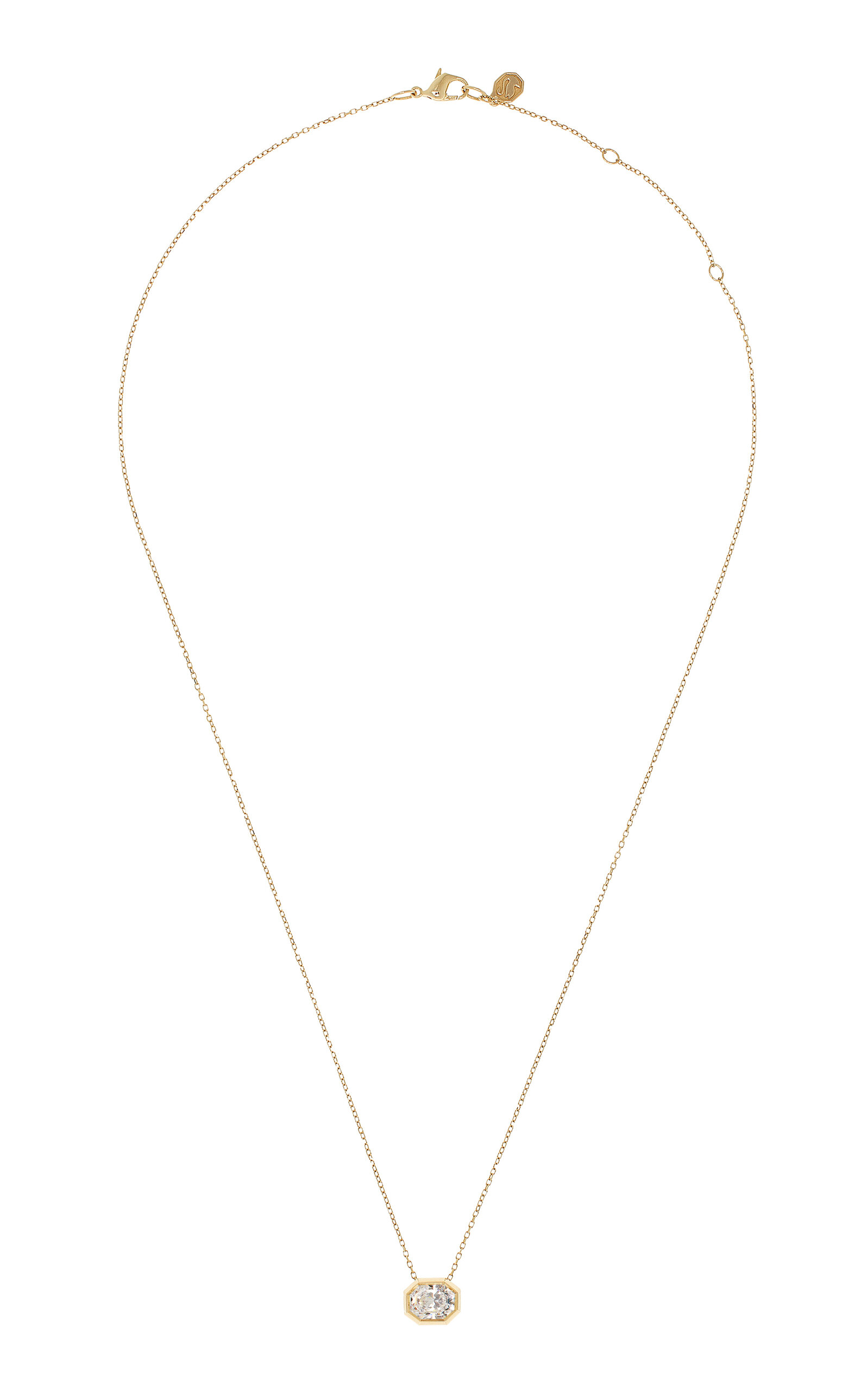 Swarovski Octagon Collection 14k Yellow Gold Pendant With Laboratory Grown Diamonds In Gold