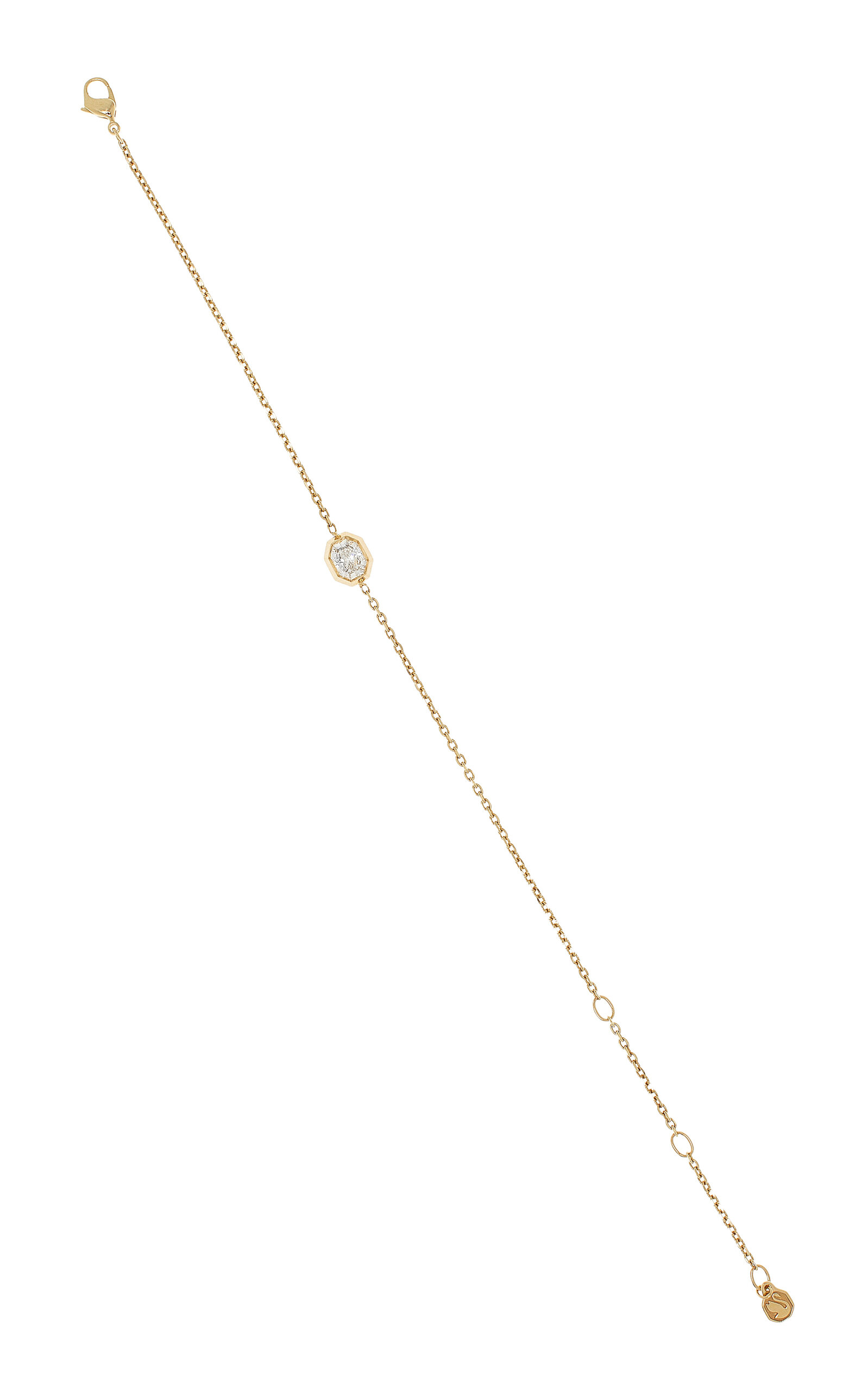 Swarovski Octagon Collection 14k Yellow Gold Bracelet With Laboratory Grown Diamonds In Gold