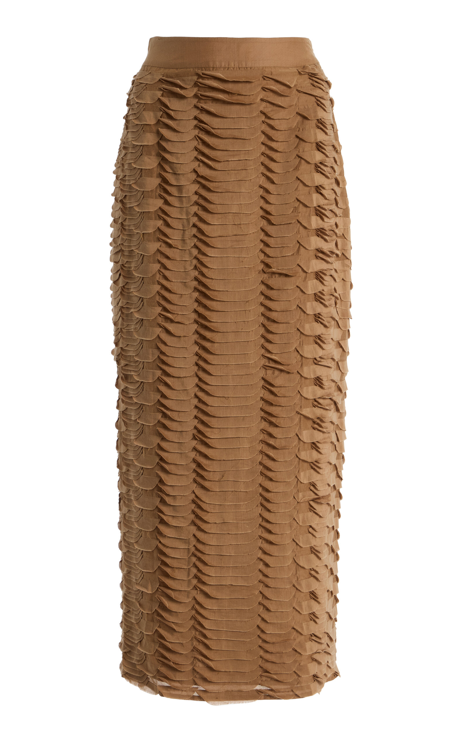 TWP Sylkie Mid-Rise Cotton-Silk Midi Skirt