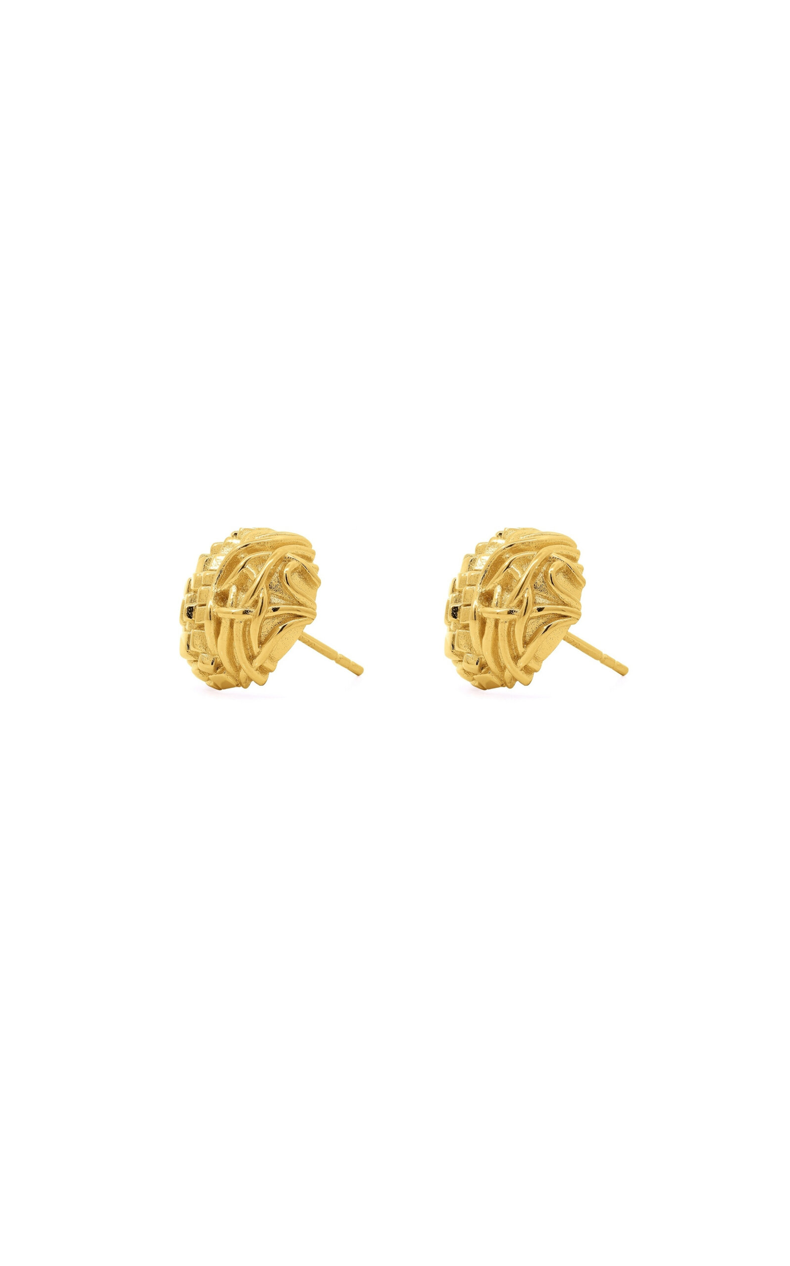 Gwen Beloti 18kt Gold Plated Vira Duo Stud Earrings In Gold
