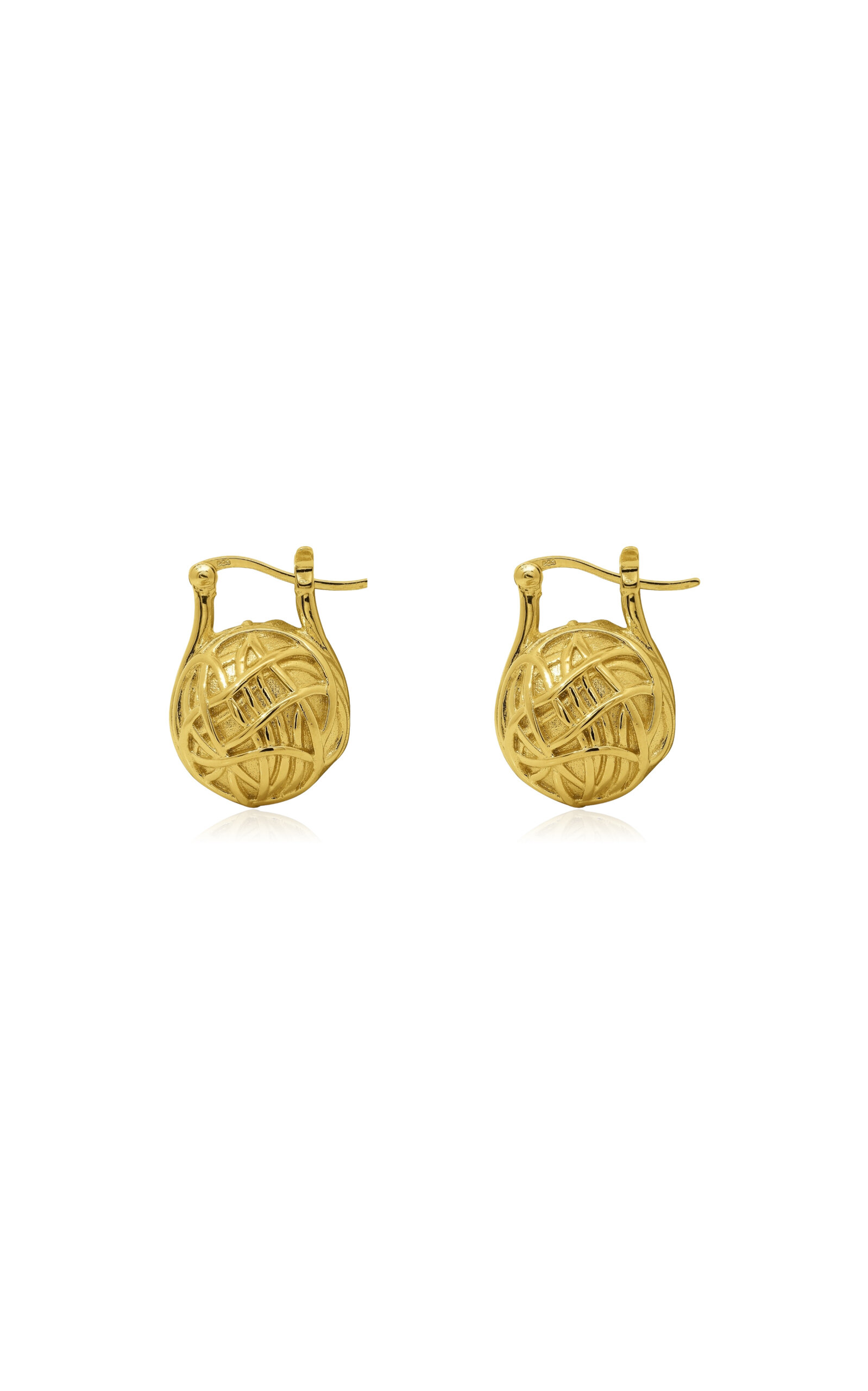 Gwen Beloti 18kt Gold Plated Vira Twist Hoop Earrings In Gold
