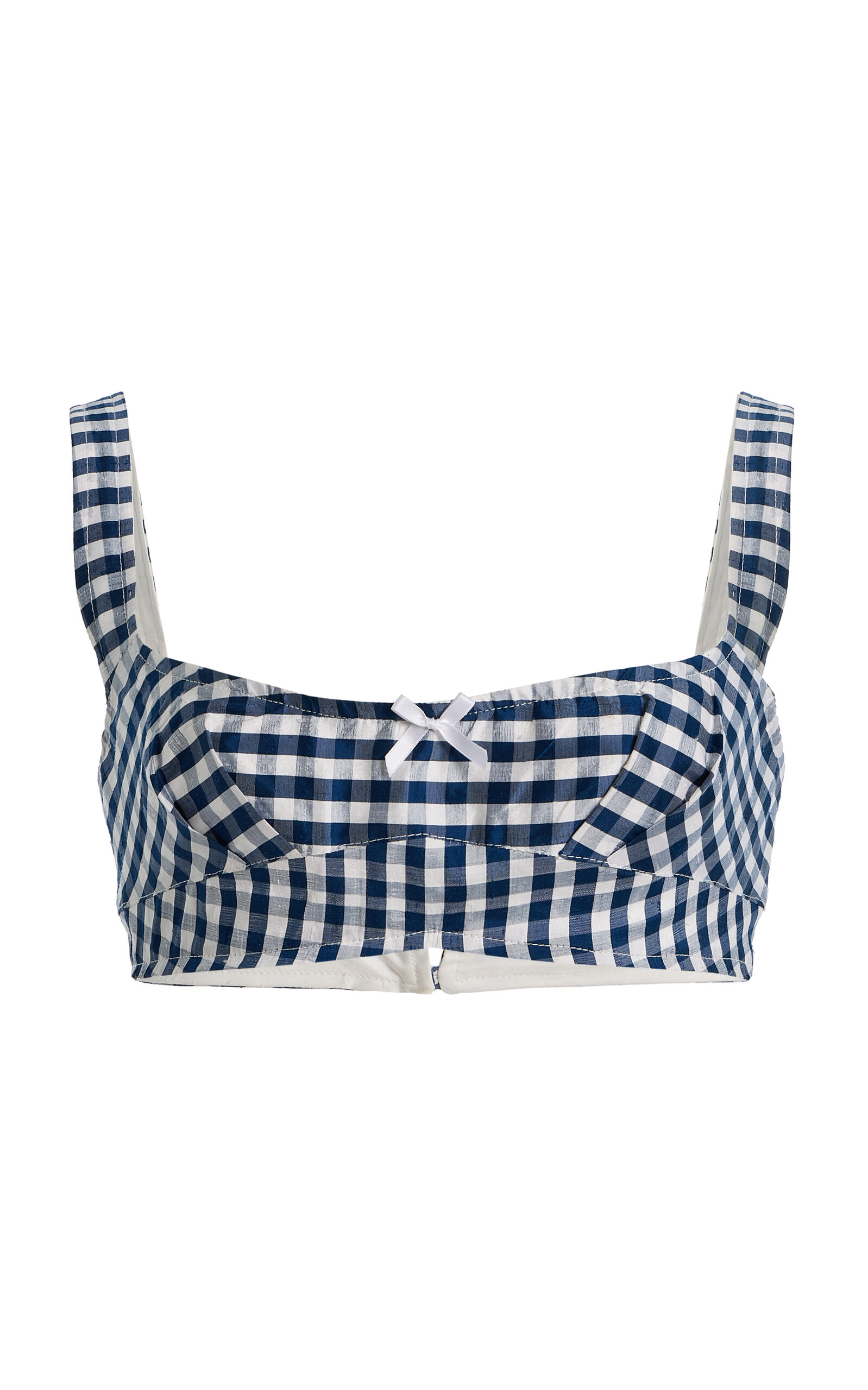 House of Aama Toni Silk Bralette - Blue