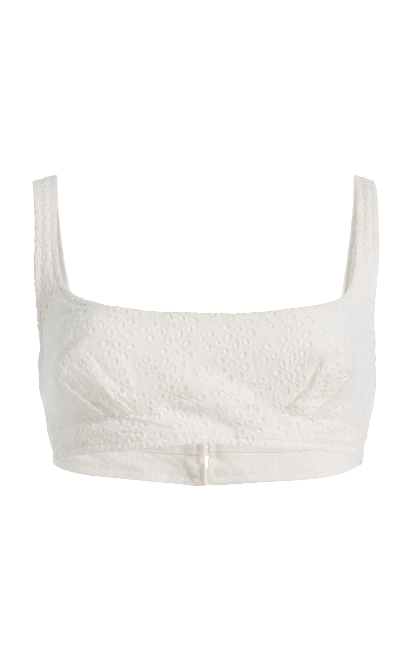 House Of Aama Toni Cotton Bralette In Neutral