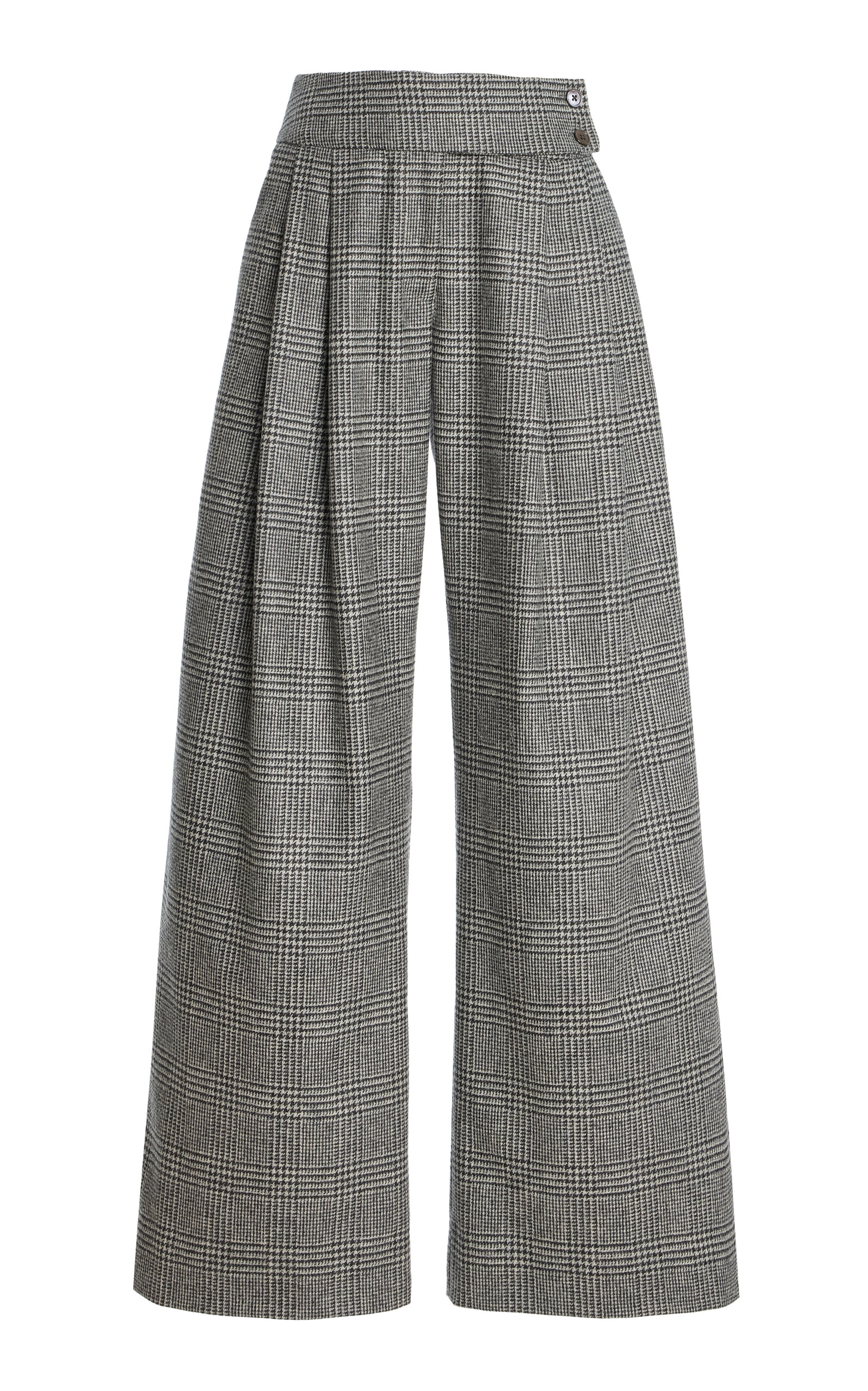 Bach Mai Striped Wool-silk Trousers In Animal Print
