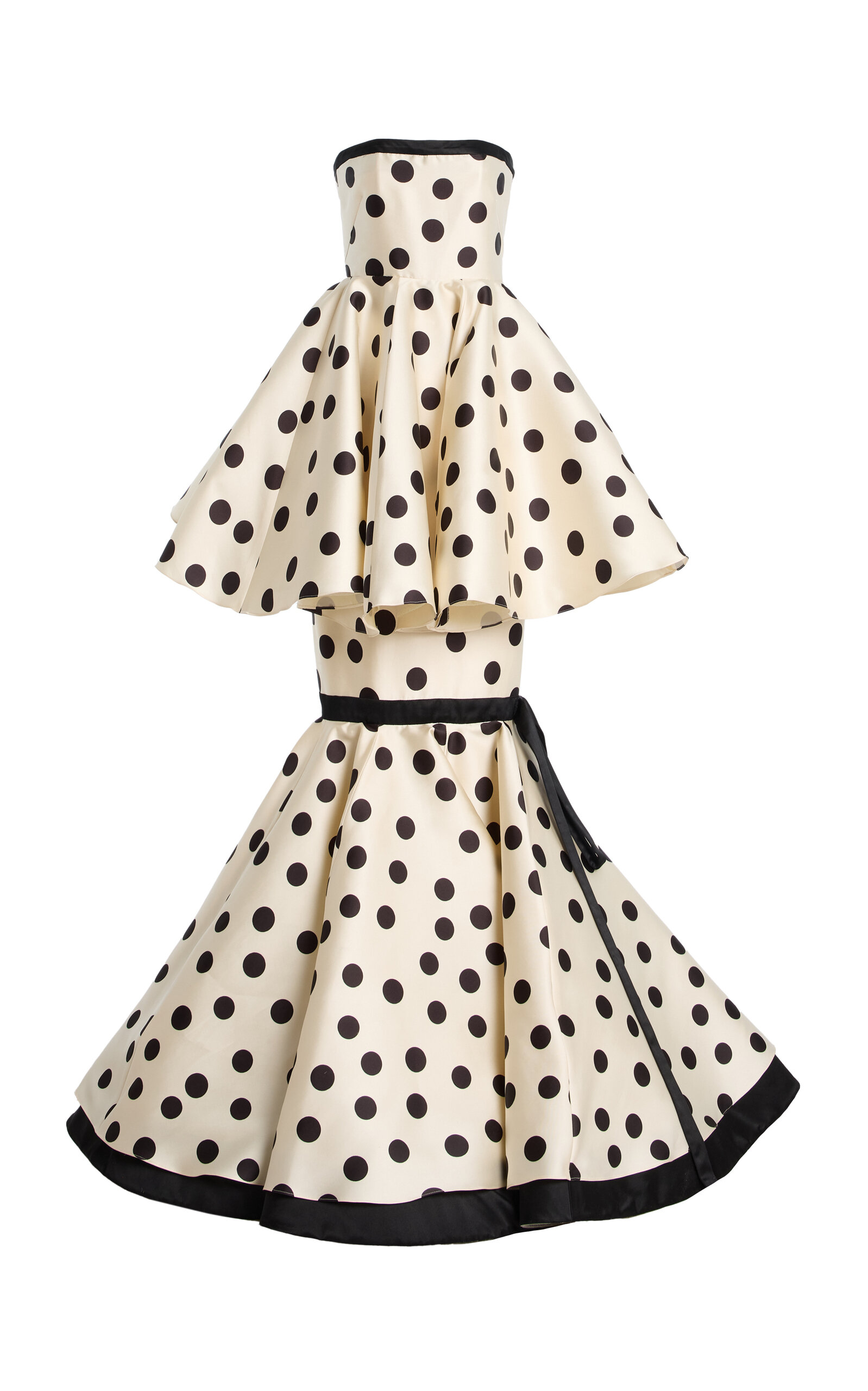 BACH MAI Strapless Tiered Flounce Gown - Multi