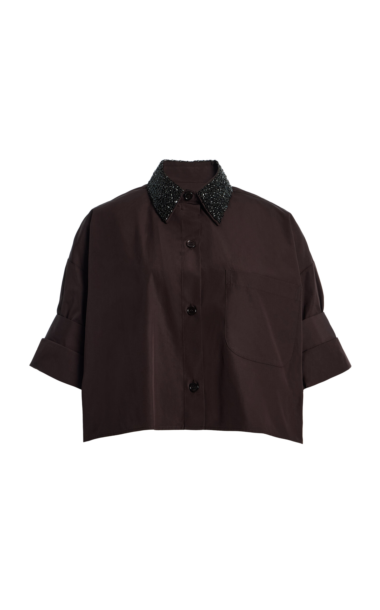 TWP Next Ex Crystal-Embellished Cotton Shirt