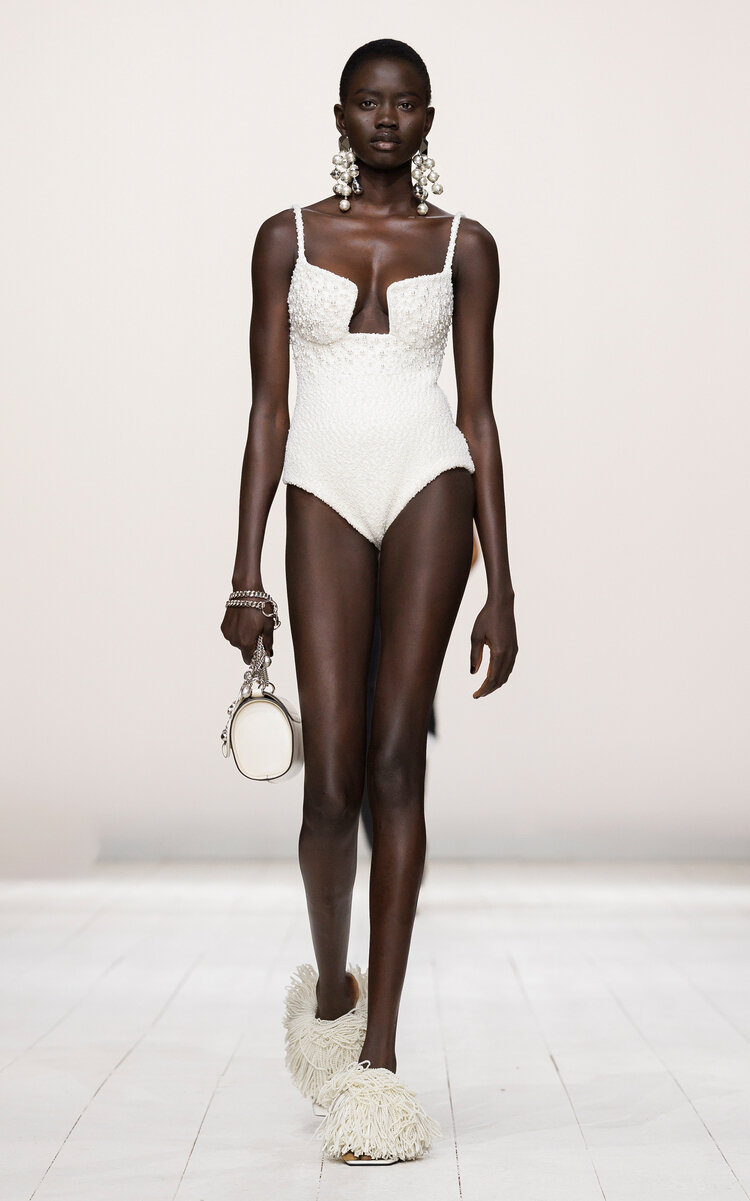 Givenchy Pearl-embellished Knit Bodysuit In White