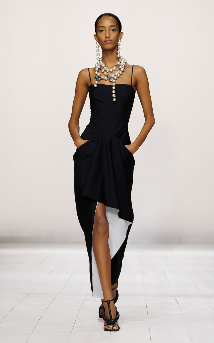 Givenchy Draped Piece-dyed Wool Mohair Wrap Midi Dress In Black