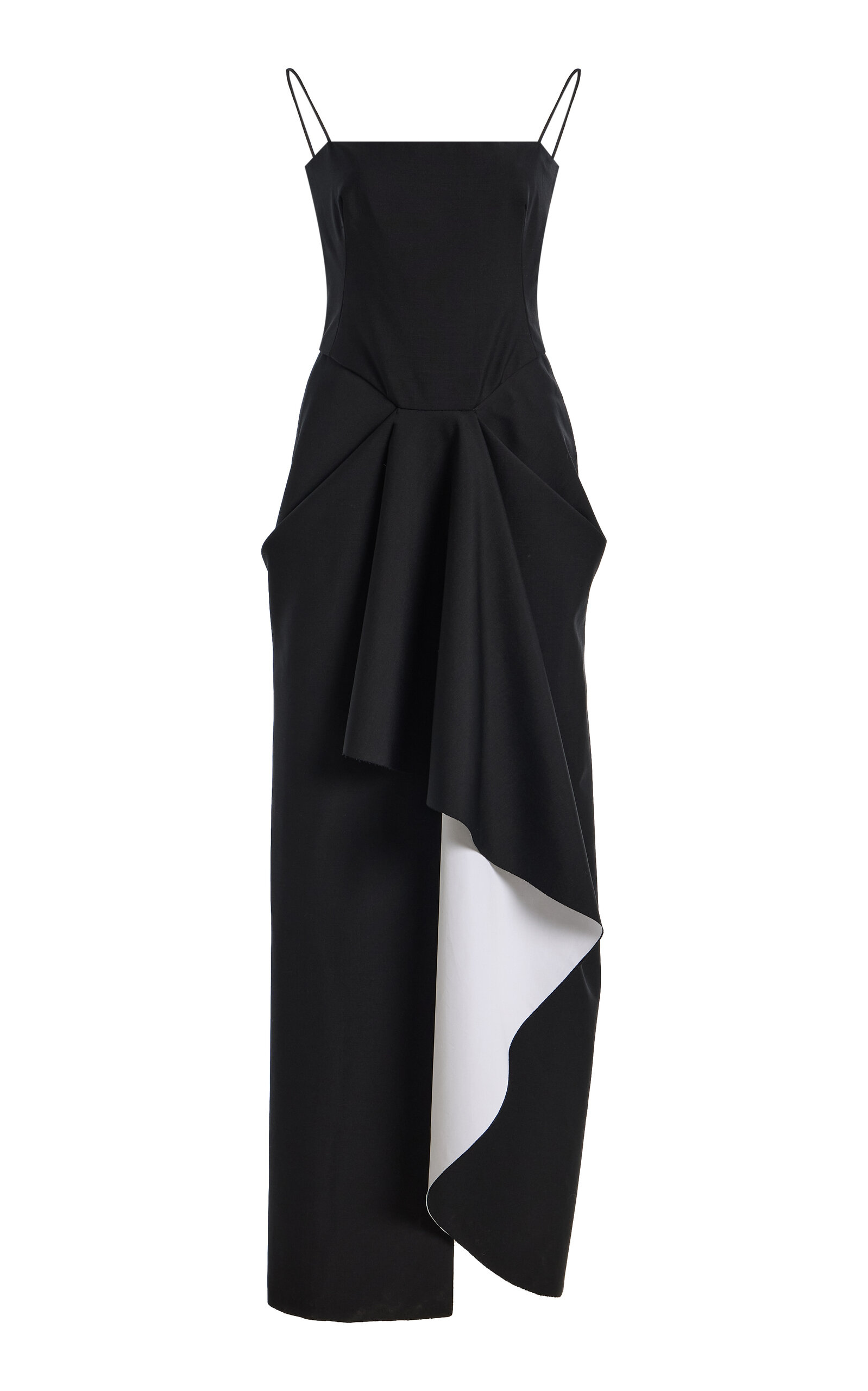Givenchy - Wool-Mohair Midi Wrap Dress - Black - FR 34 - Moda Operandi
