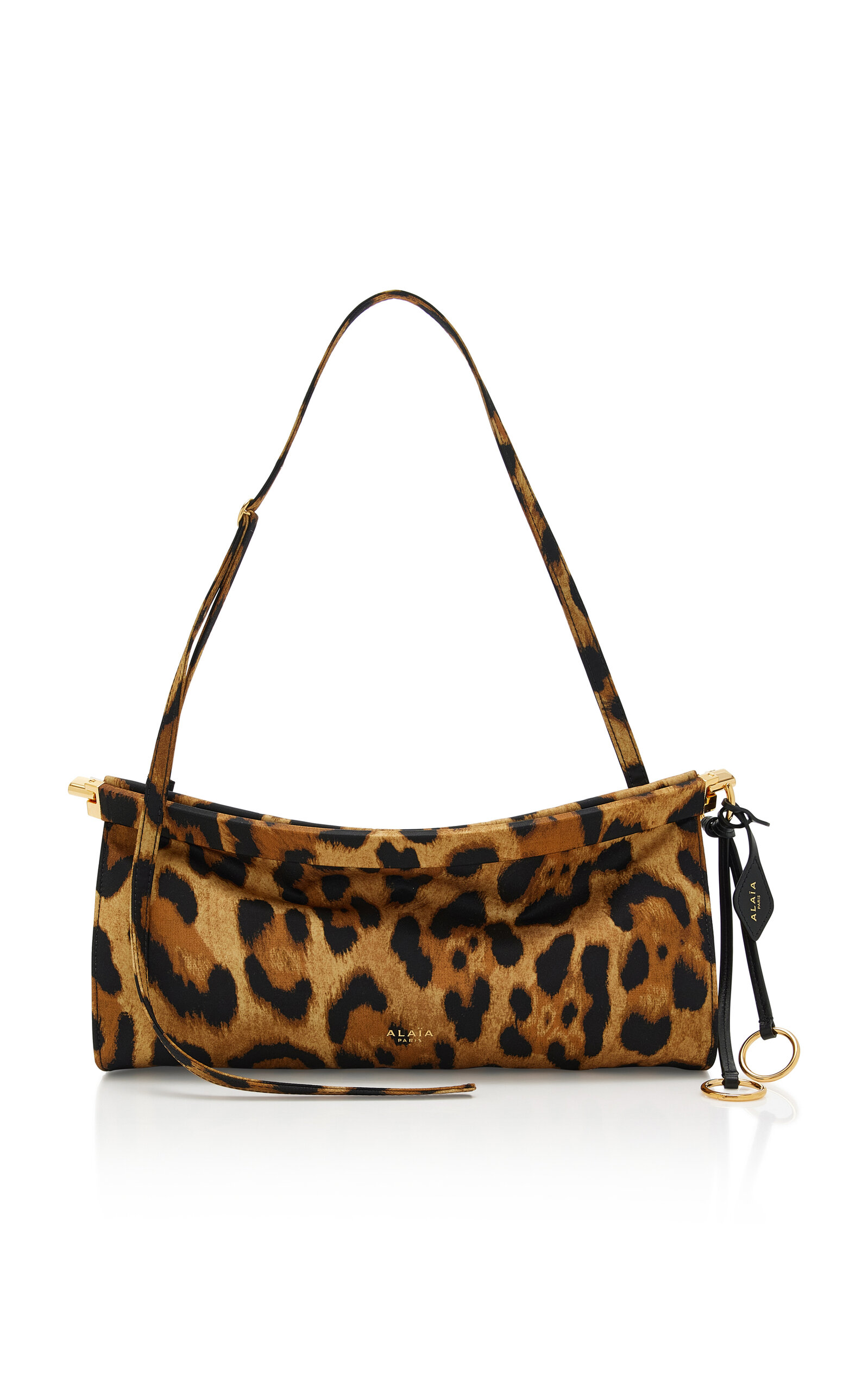 ALAÏA Le Click Medium Ocelot-Printed Twill Bag