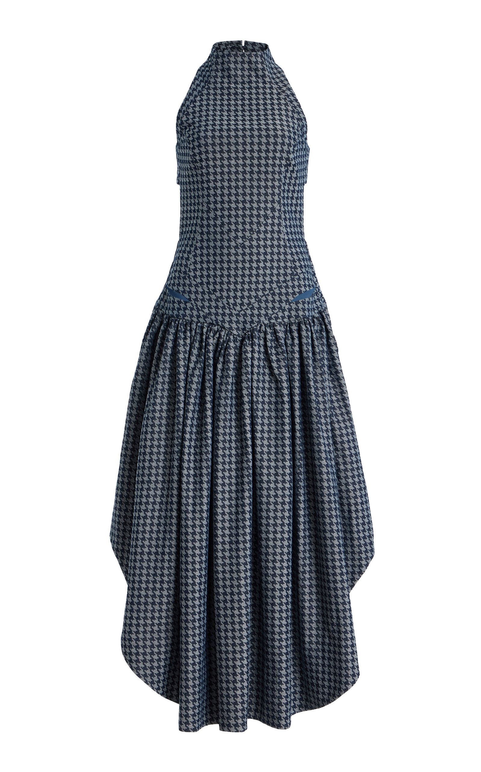 Tolu Coker Open-back Cotton Maxi Dress In Blue
