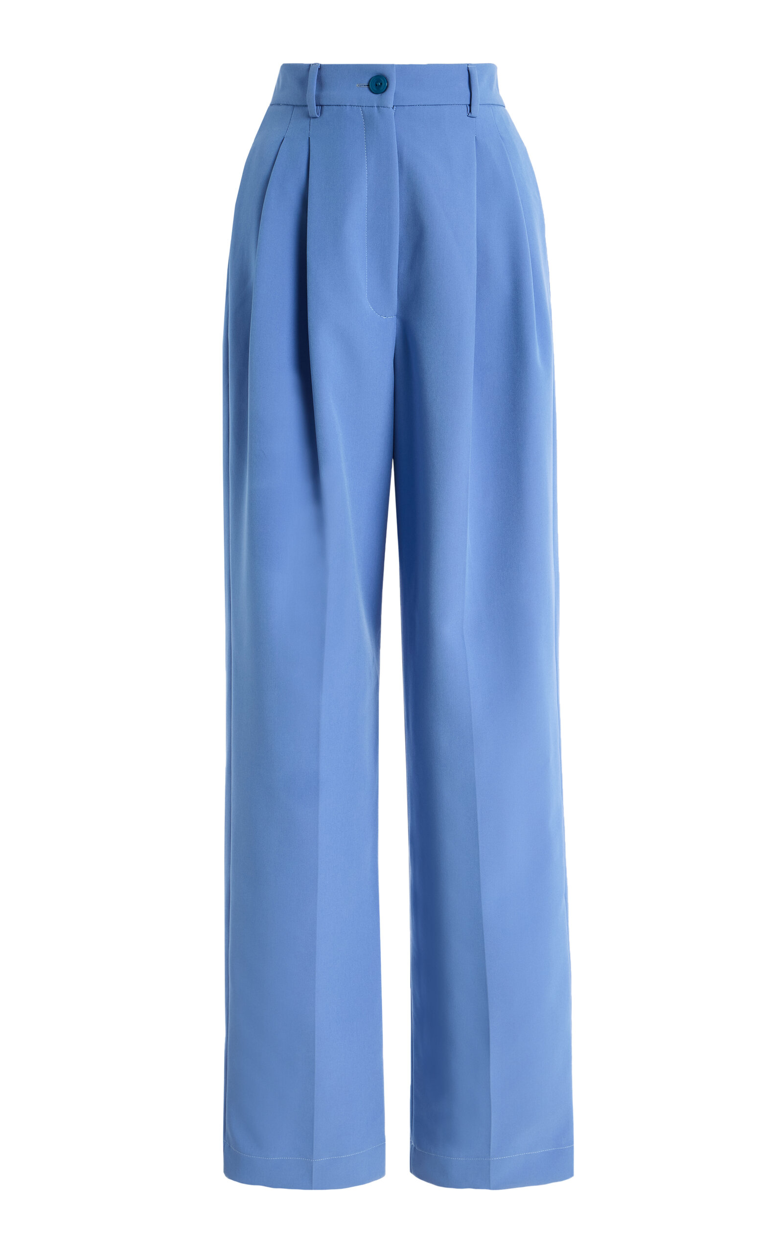 Tolu Coker Tailored High-Waisted Trousers - Light Blue