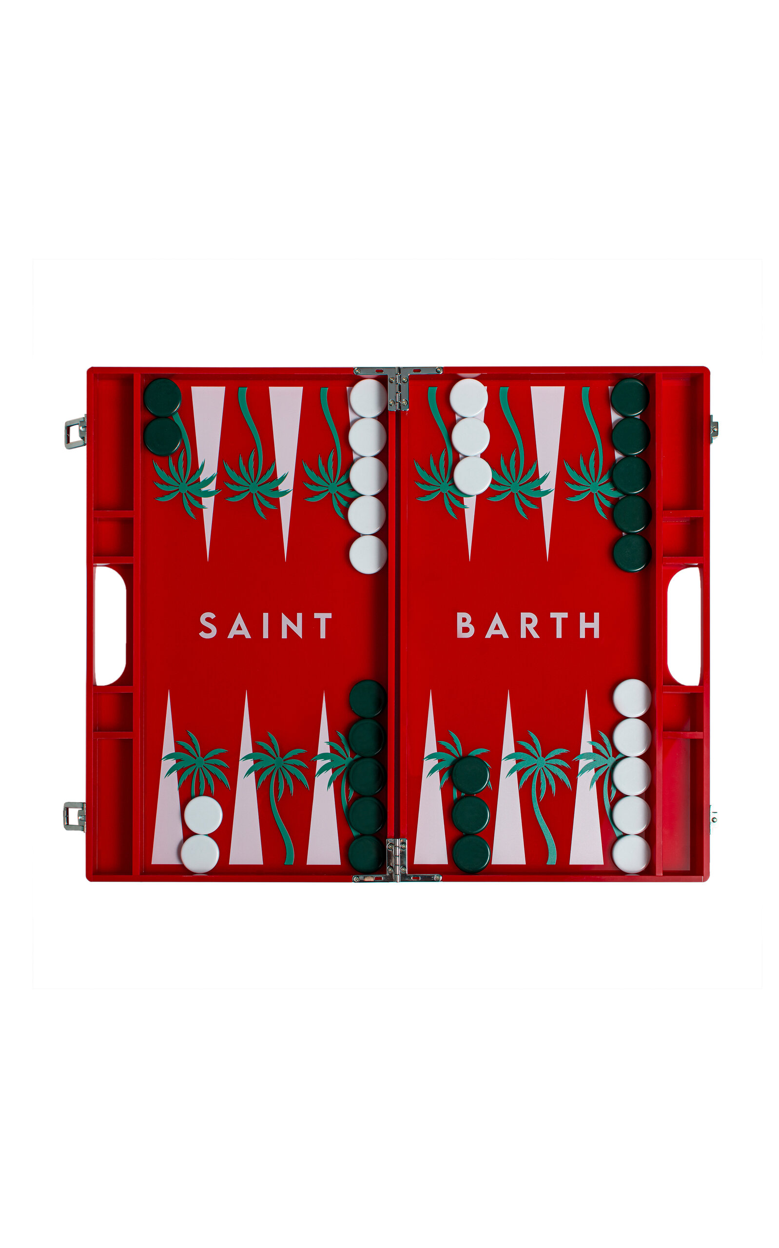 Maison Games St Barth Backgammon In Red