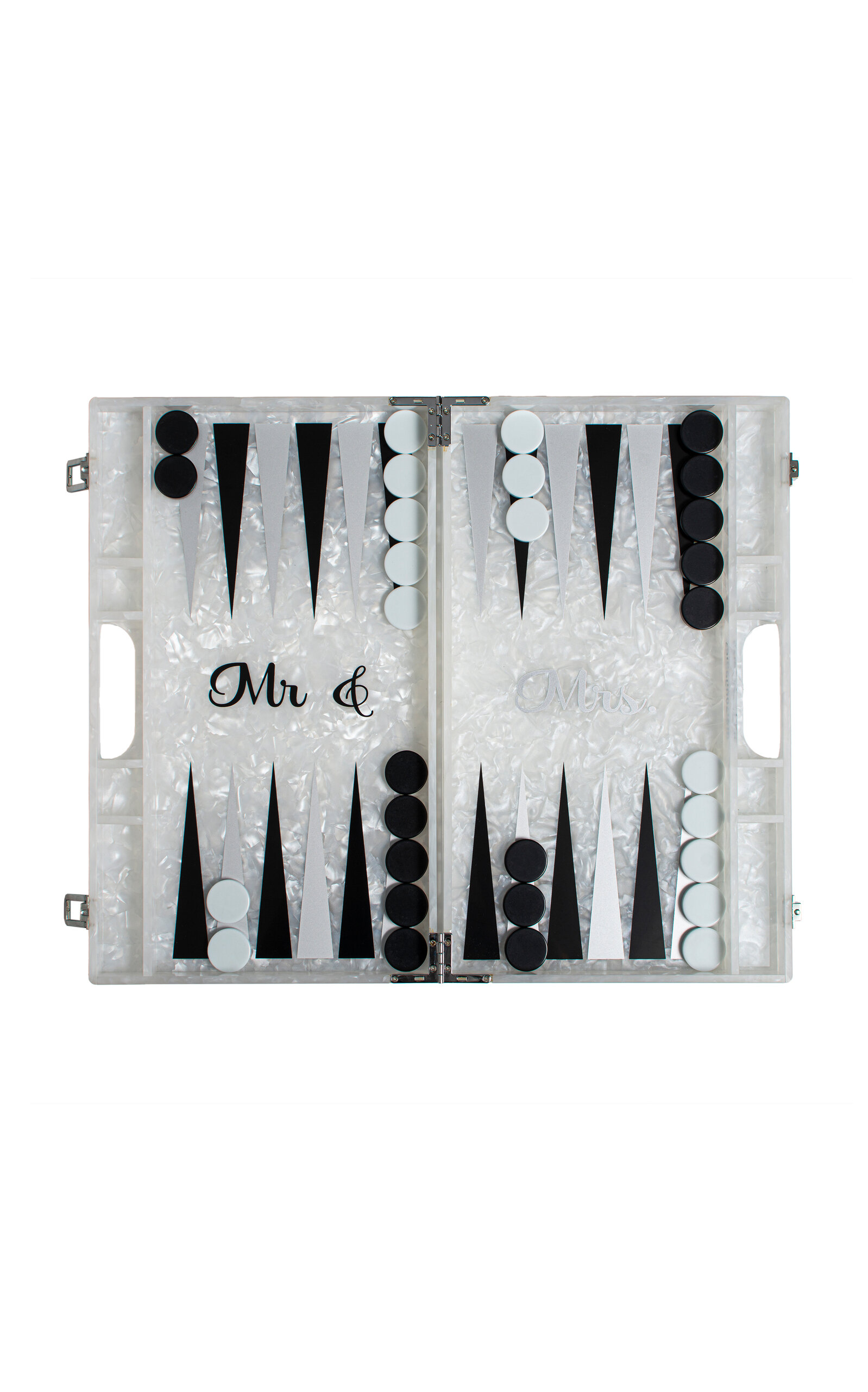 Maison Games Mrs & Mrs Backgammon In White