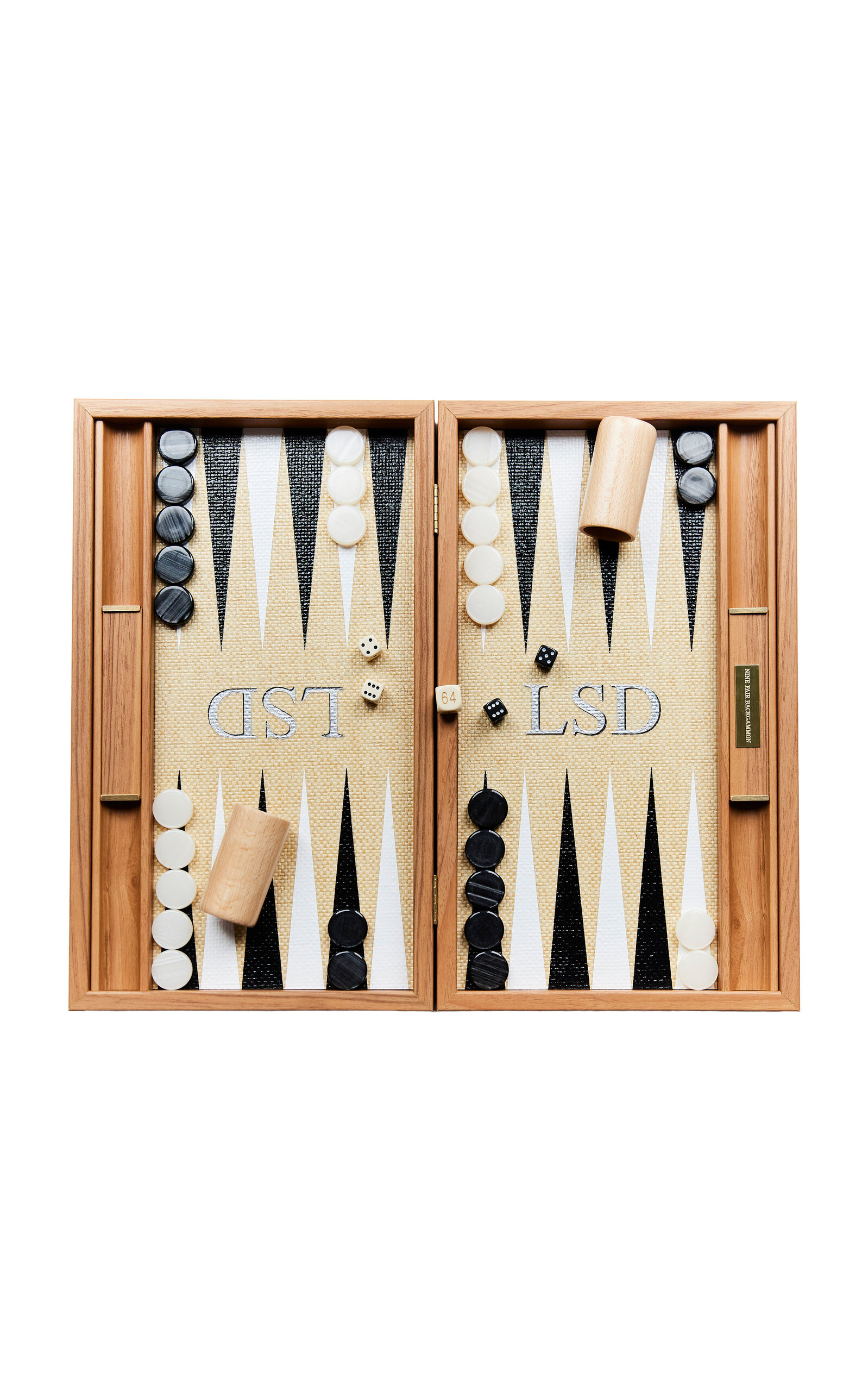 Nine Fair Design Metallic Monogram Backgammon In Multi