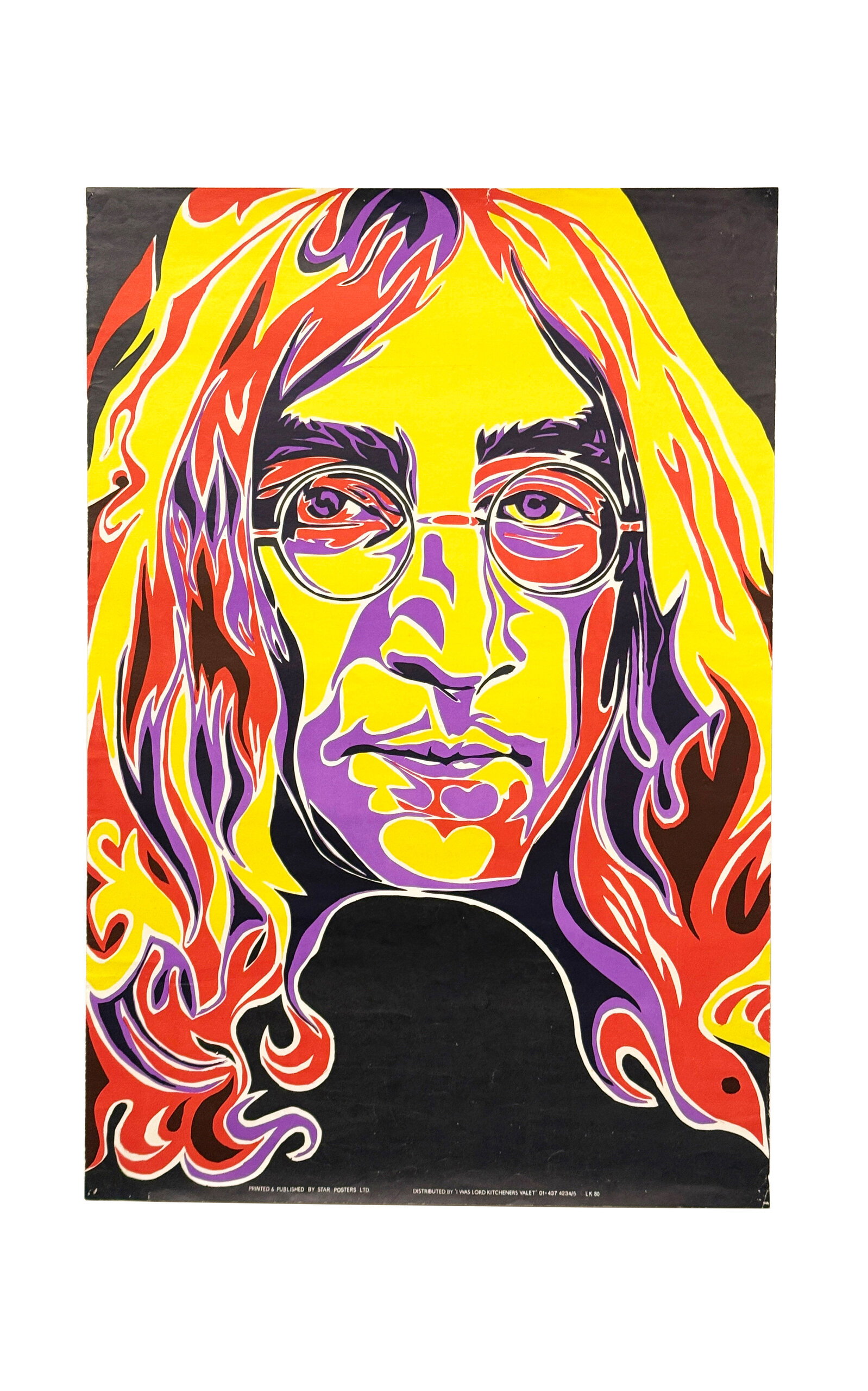Boo-hooray John Lennon (1970 Silkscreen; Distributed By Famed London Boutique ‘i Was Lord Kitchener's Valet') In Multi