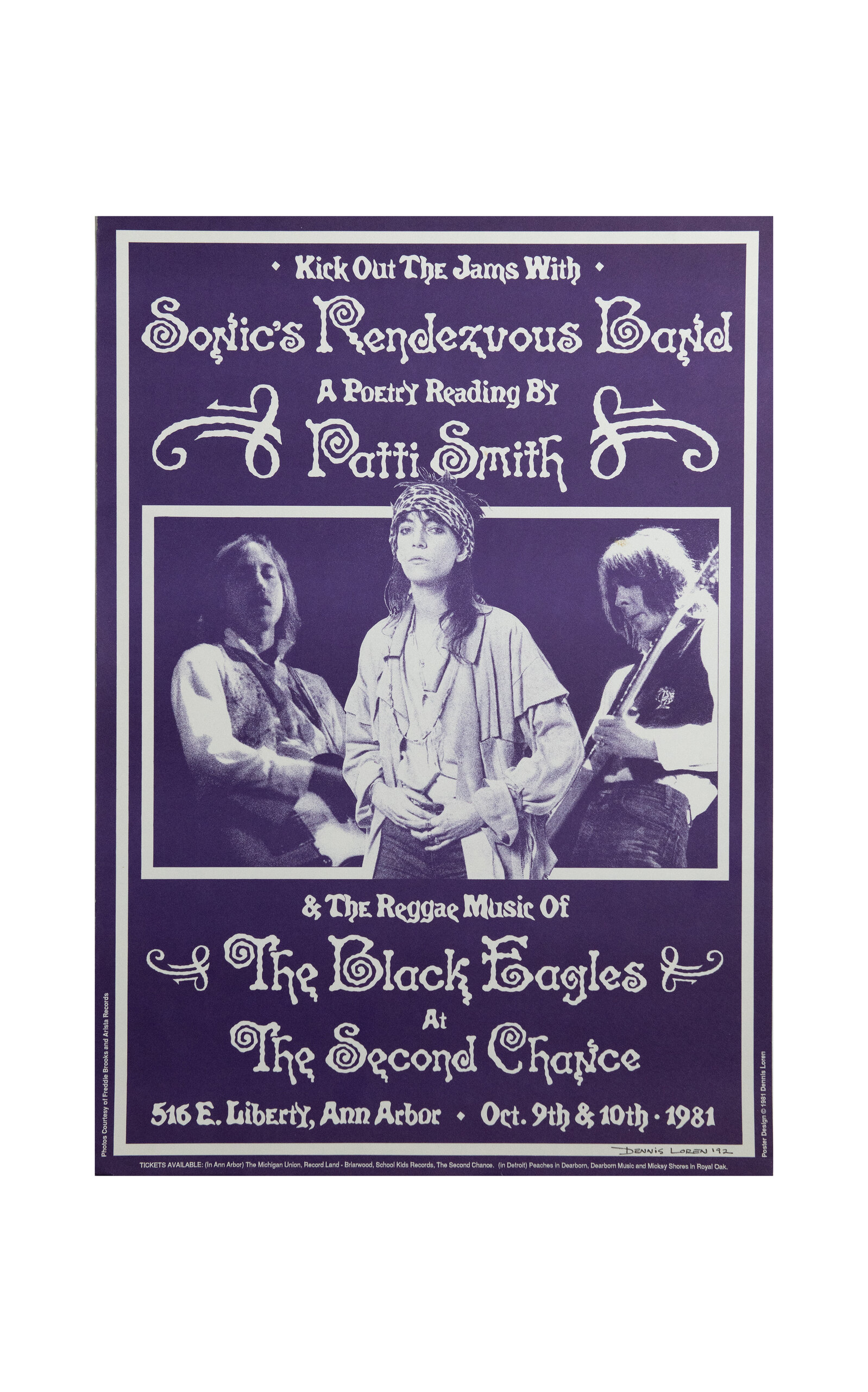 Boo-hooray Patti Smith (1981 Performance Poster. Offset Lithograph.) In Multi