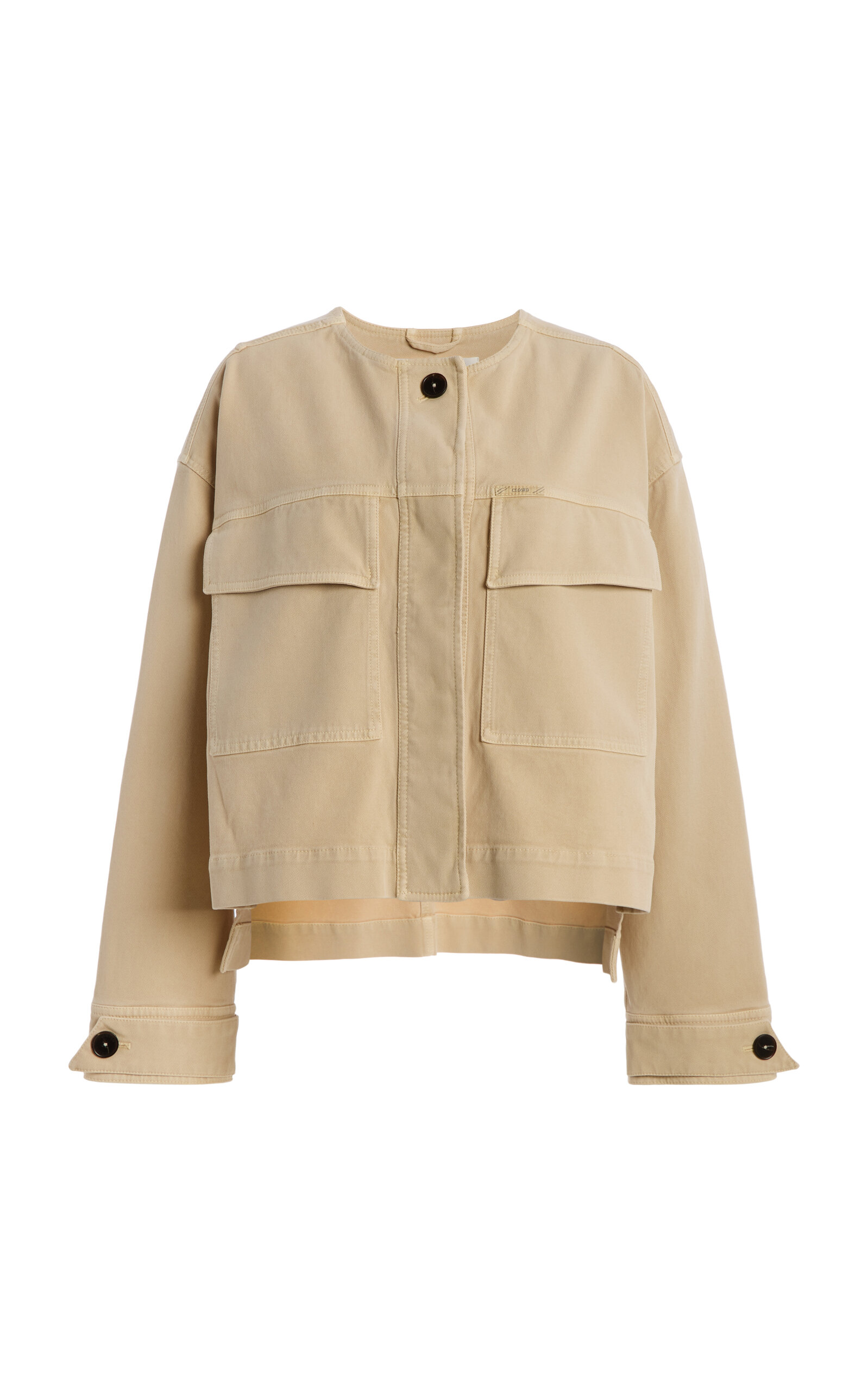 Closed Cropped Utility Jacket In Neutral