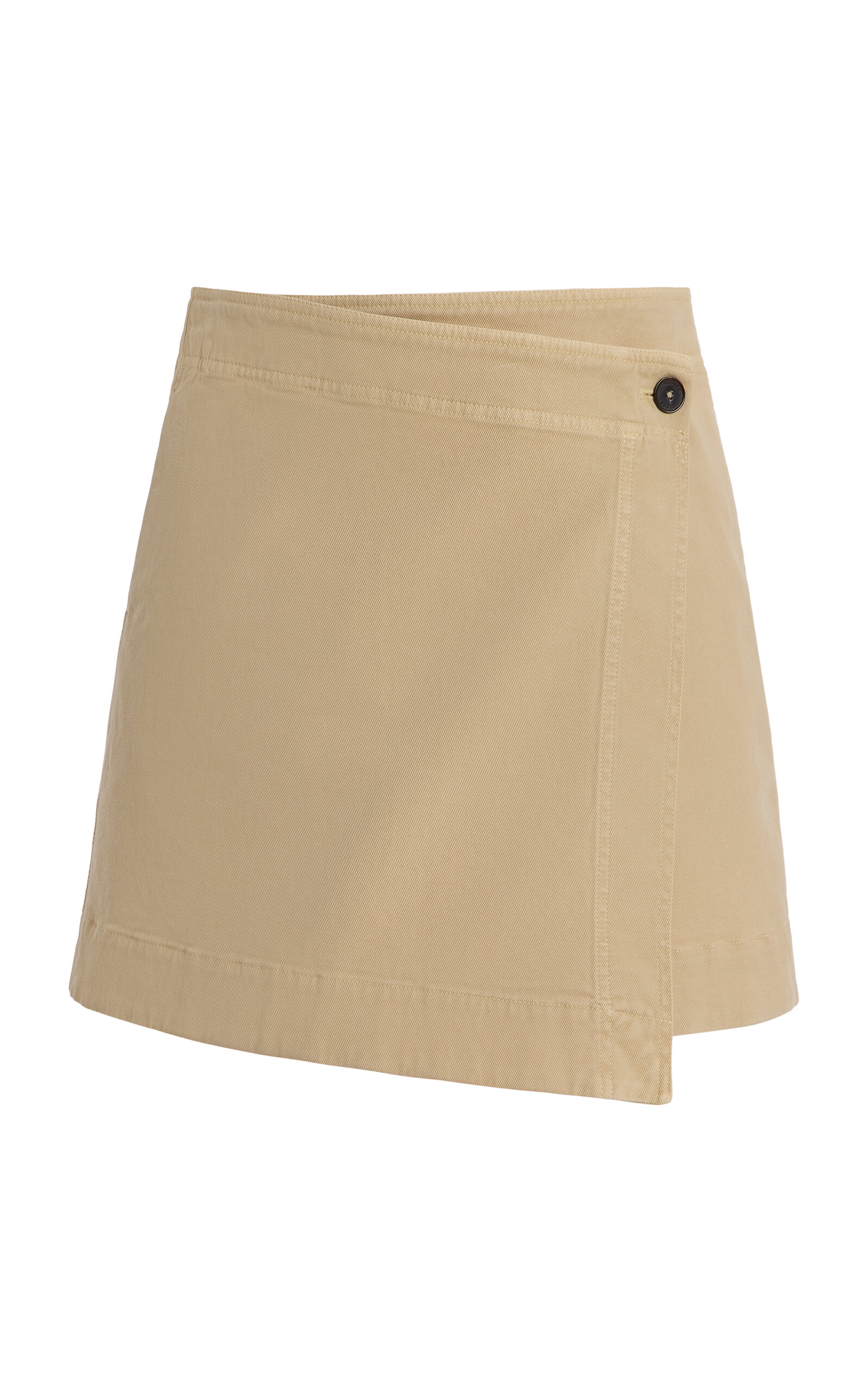 Closed Wrap-effect Mini Skirt In Neutral
