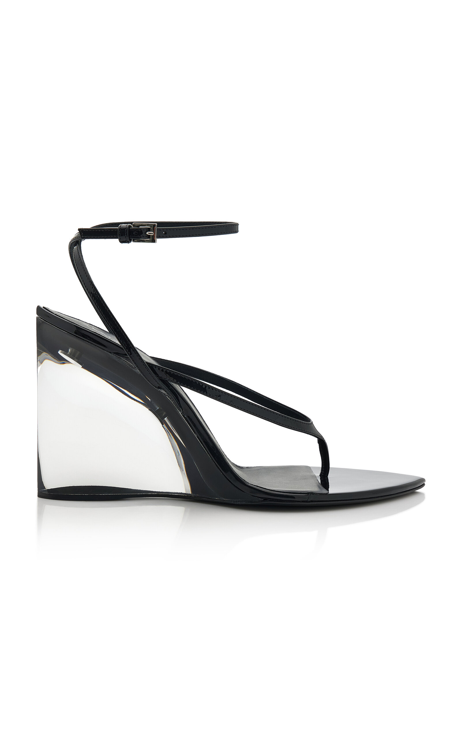 ALAÏA Invisible Patent Leather Thong Sandals - Moda Operandi
