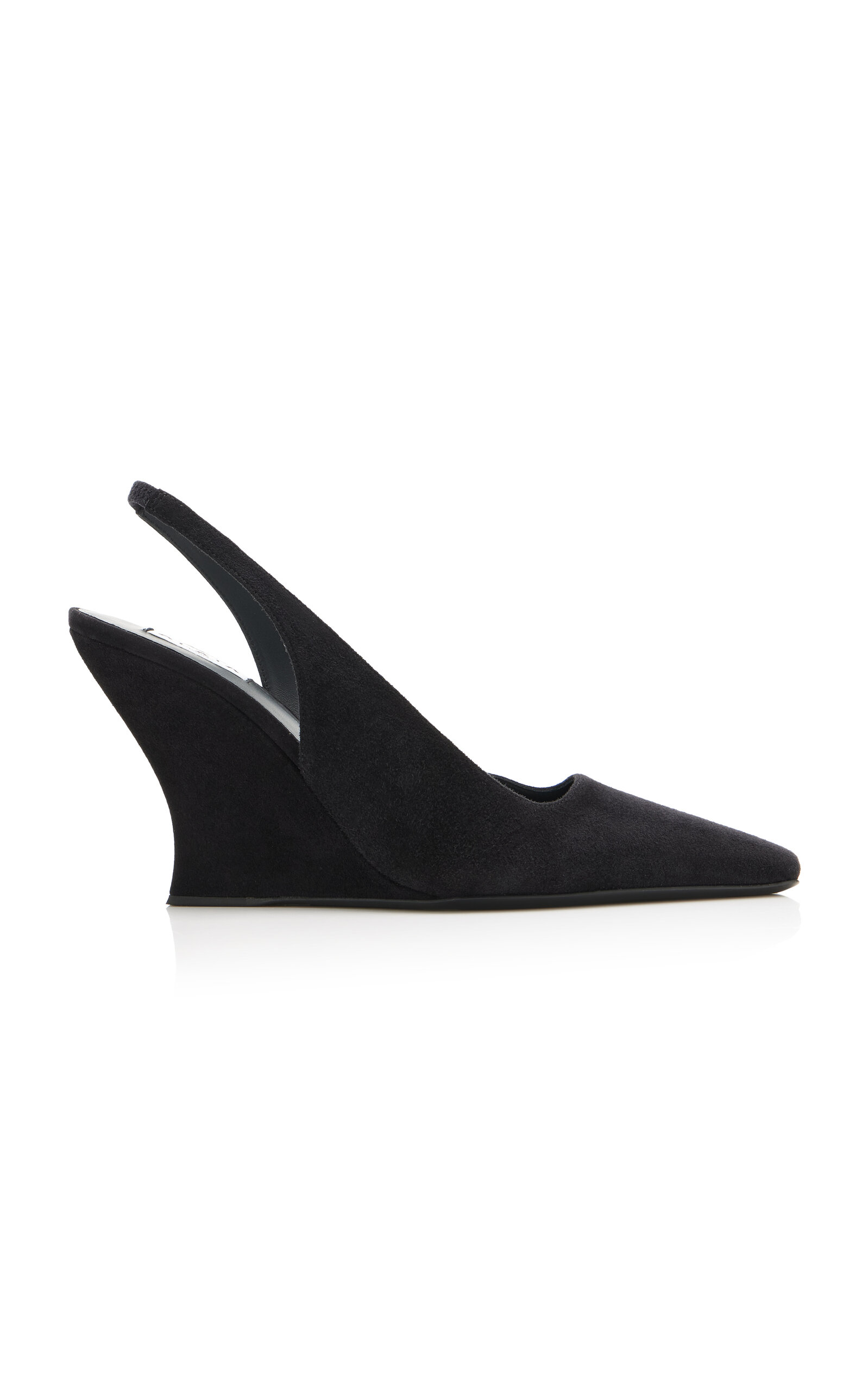 ALAÏA Wave Suede Slingback Pumps