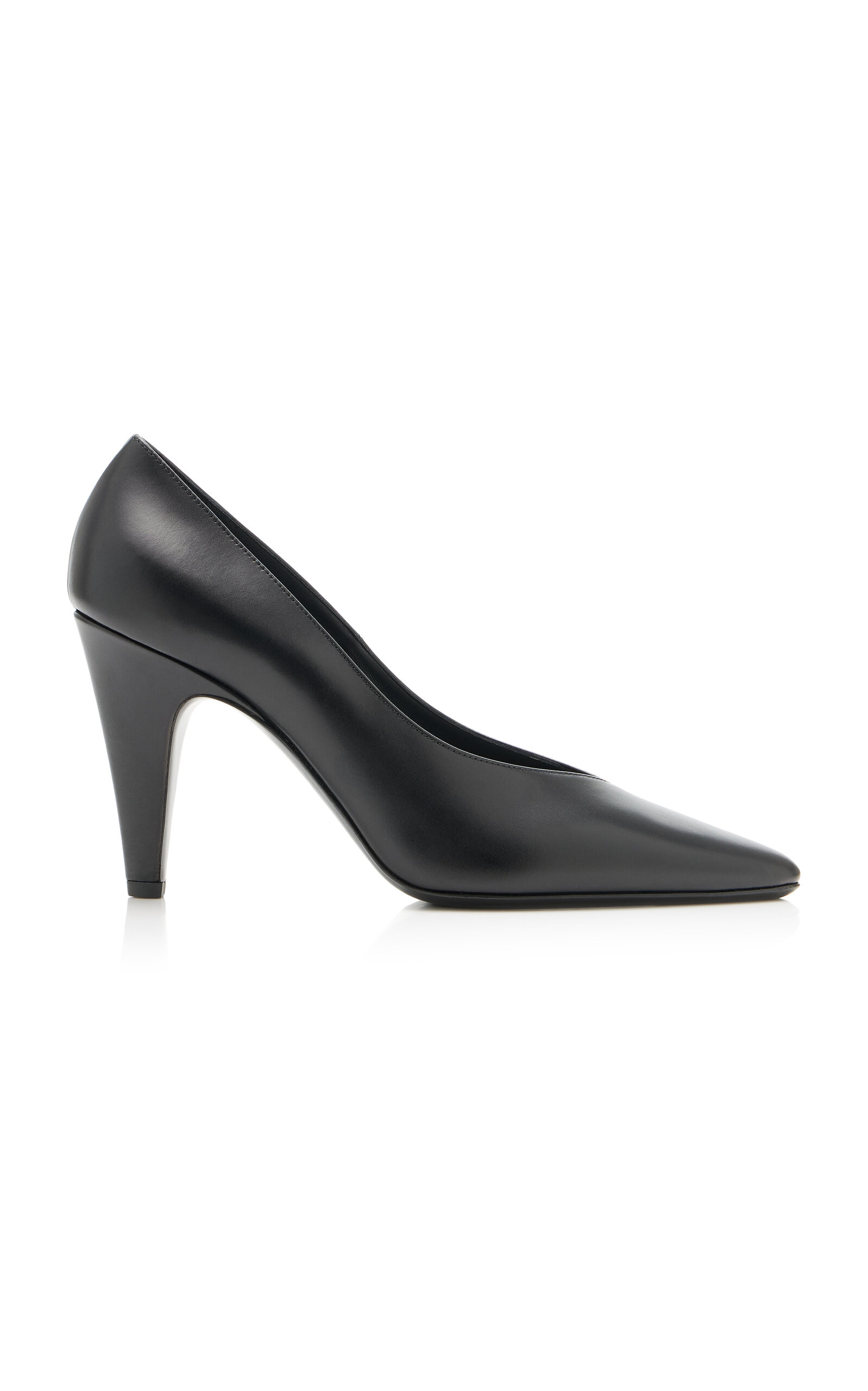 ALAÏA Cone Laminated Leather Pumps