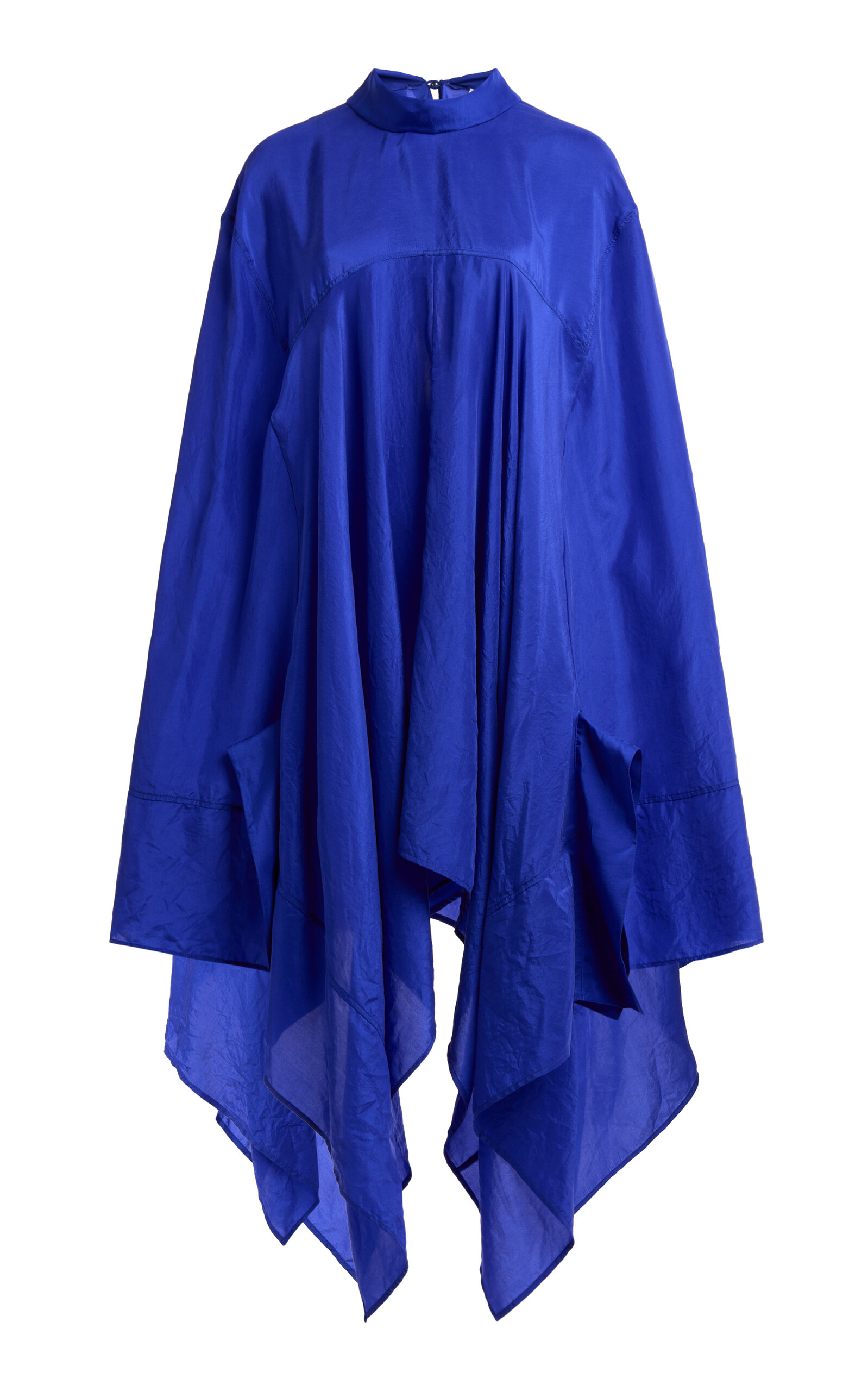Lanvin Silk Caftan Top In Blue