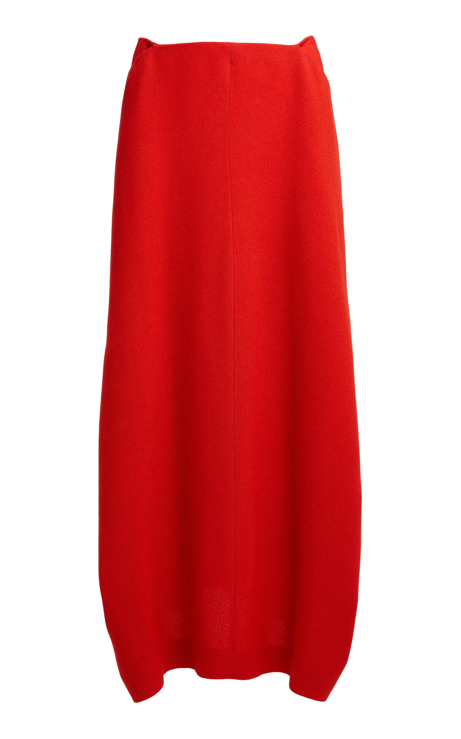 Lanvin Asymmetrical Cotton-blend Midi Skirt In Red
