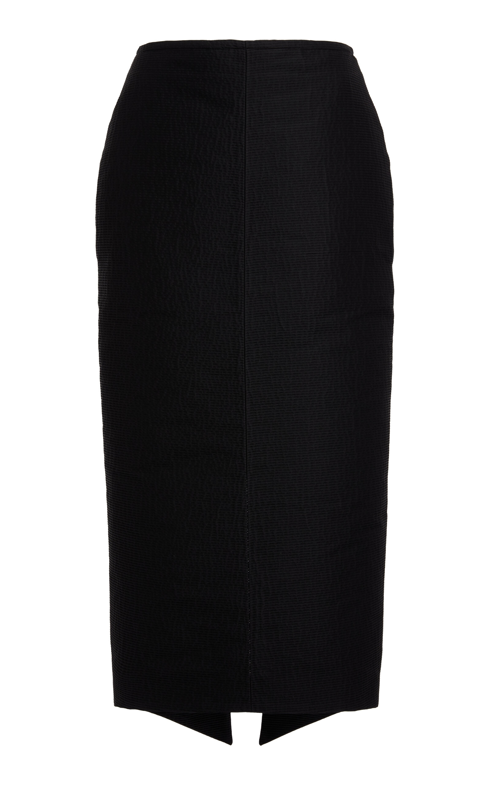 Lanvin Asymmetrical Cotton-silk Midi Skirt In Black