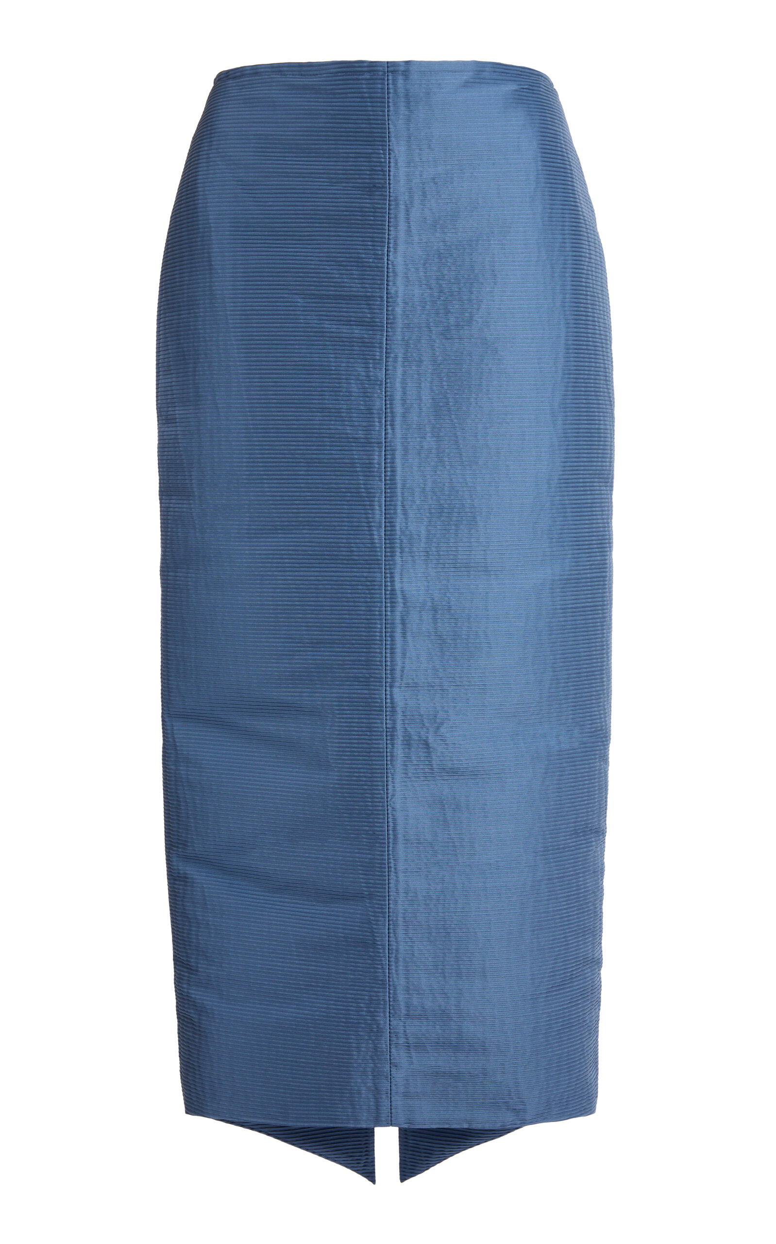 Lanvin Asymmetrical Cotton-silk Midi Skirt In Blue