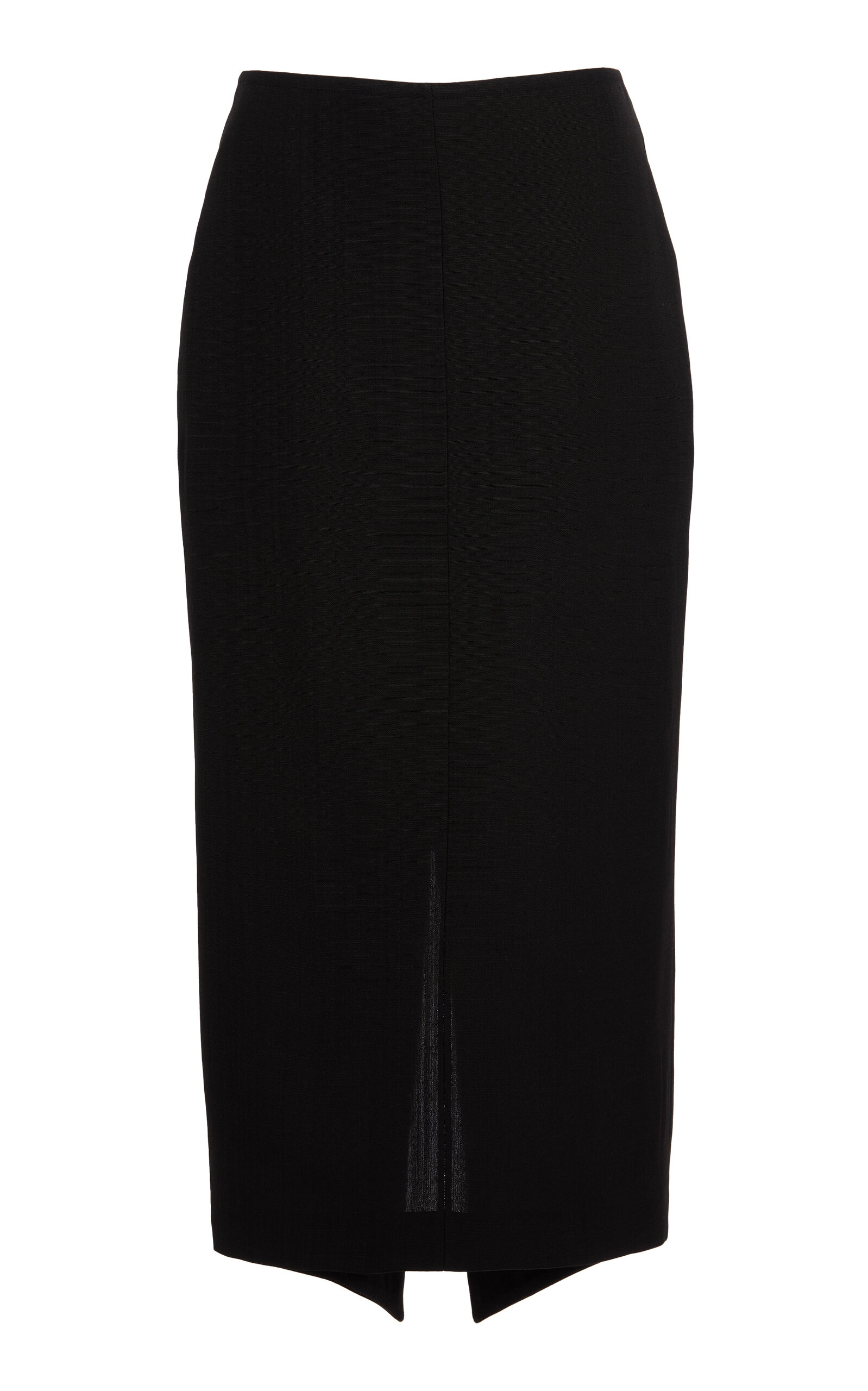 Lanvin Asymmetrical Cotton-silk Midi Skirt In Black