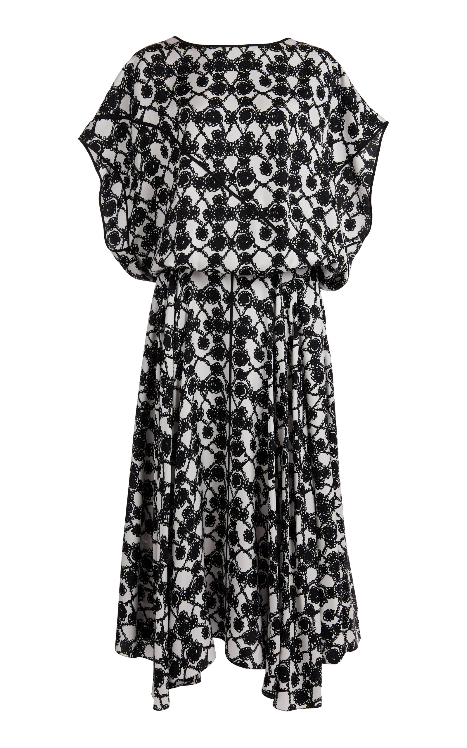 Lanvin Draped Printed Silk Midi Dress In Animal Print