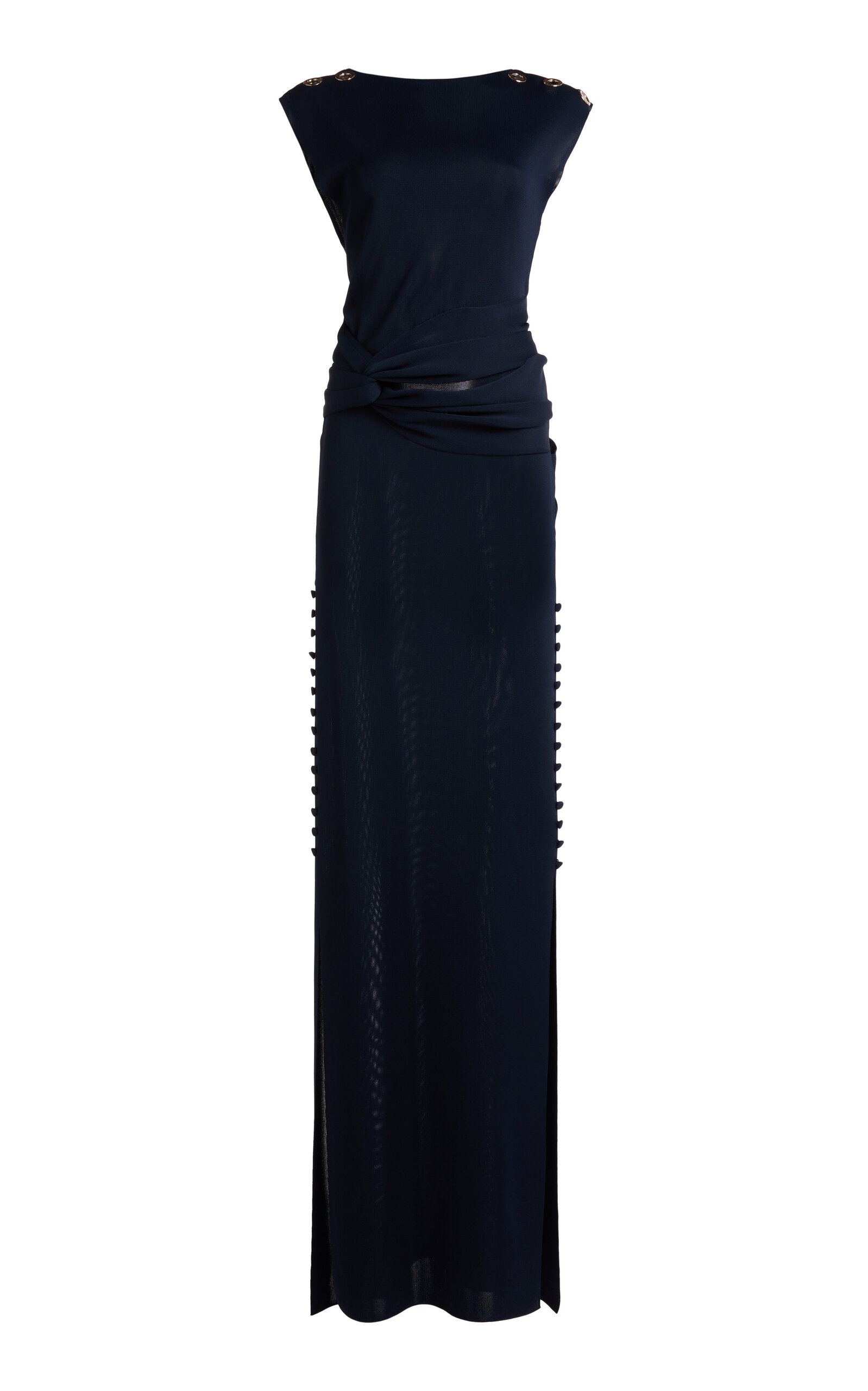 Lanvin Fitted Choker Midi Dress In Black