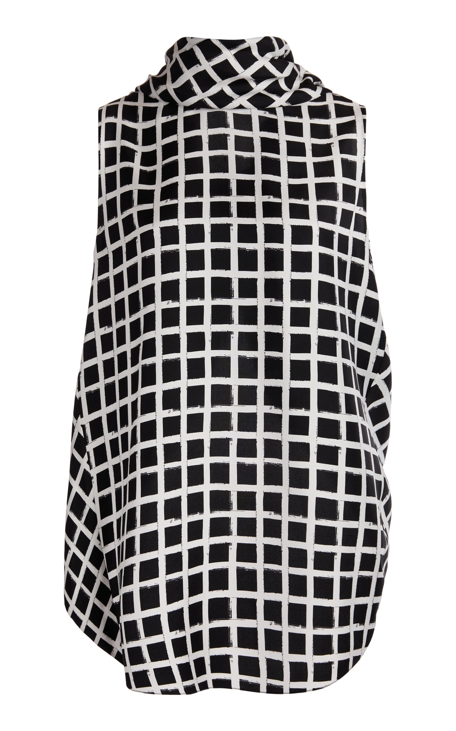 Lanvin Printed Open-back Silk Top In Multi