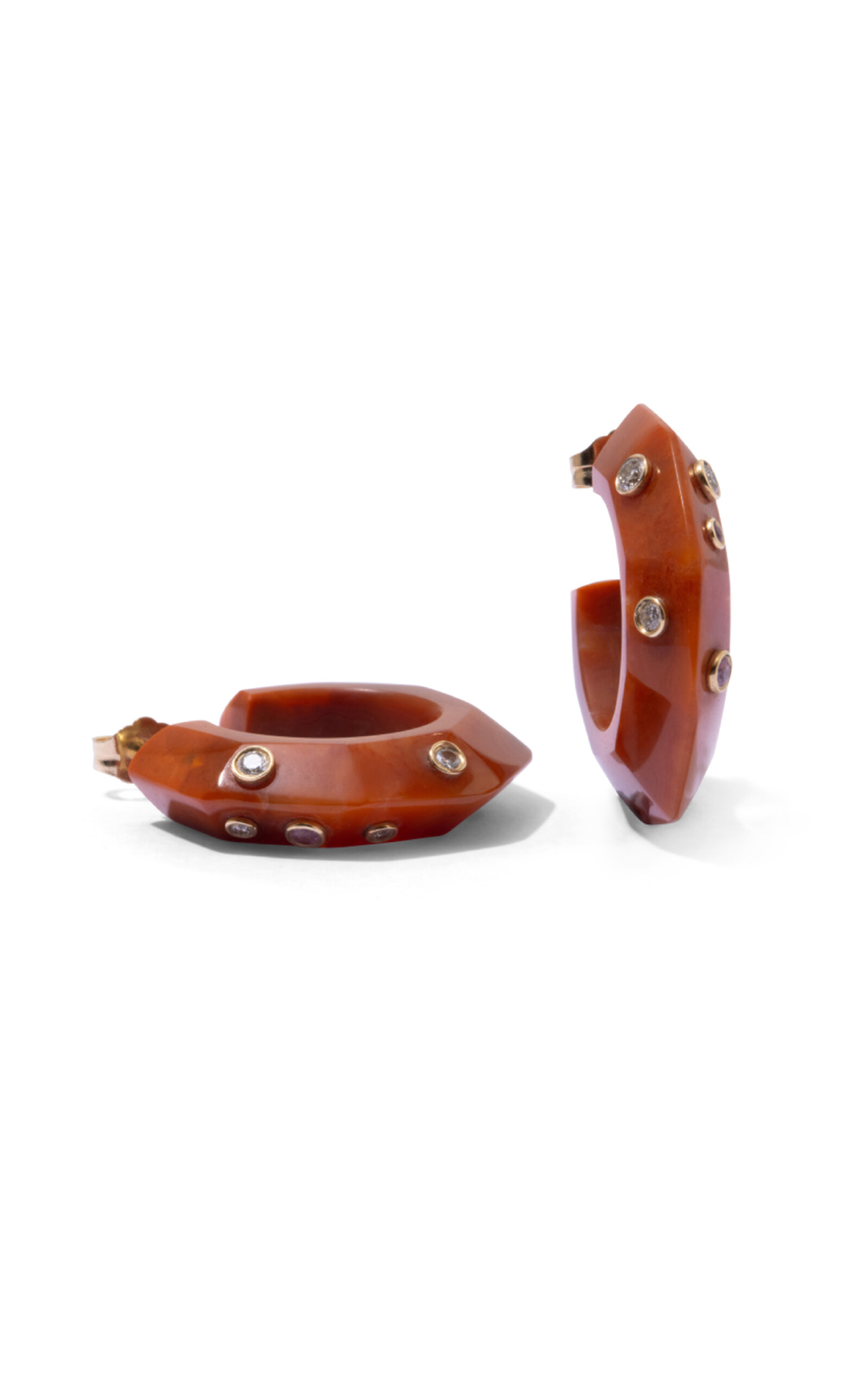 Bleecker & Prince - Desert Nights 14K Gold Jasper; Multi-Gem Earrings - Red - OS - Moda Operandi - Gifts For Her