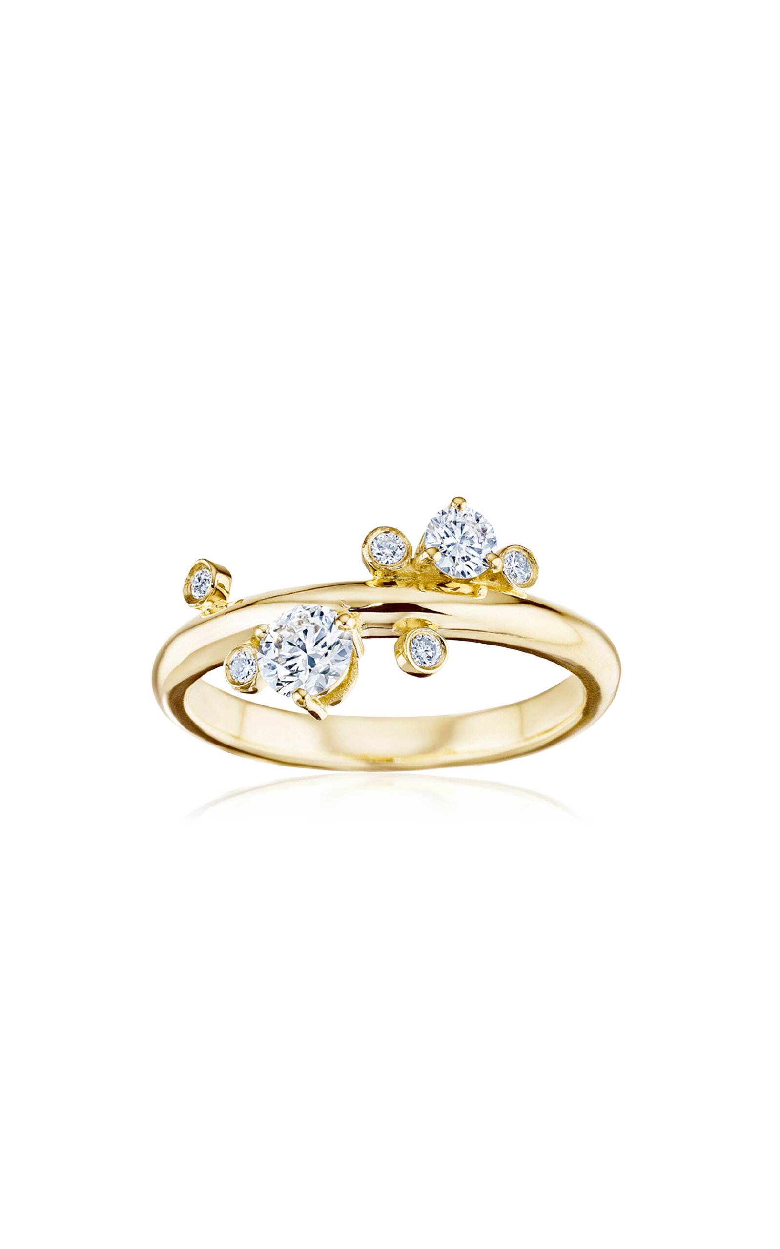 Bleecker & Prince - White Showstopper 14K Gold Diamond Ring - Gold - US 5 - Moda Operandi - Gifts For Her