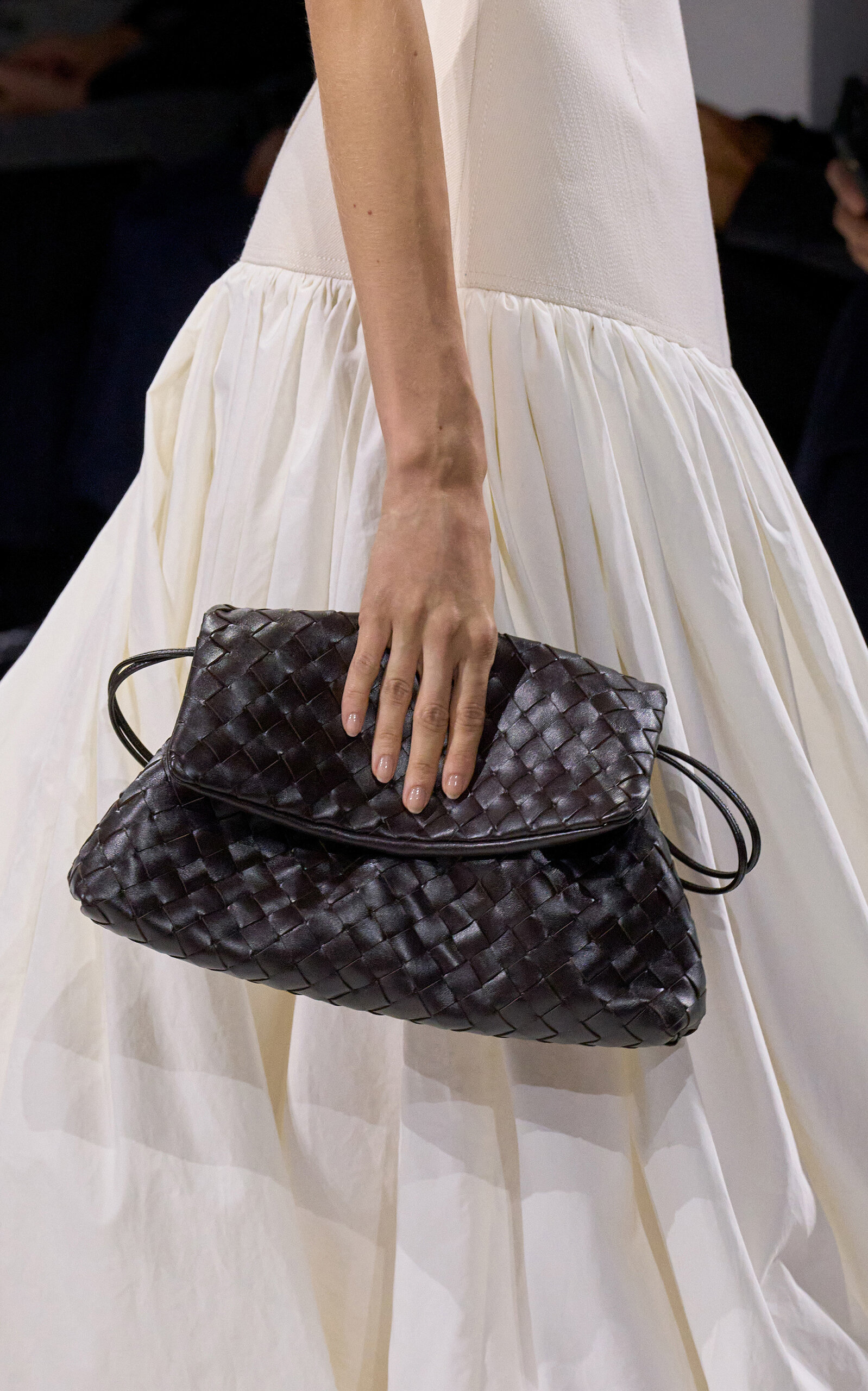 Bottega Veneta Giorno Intrecciato Clutch - Brown - OS