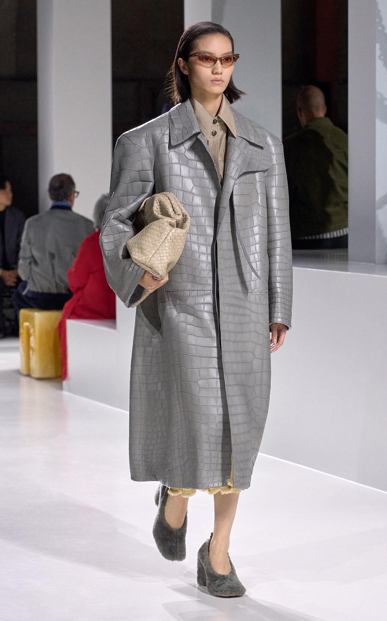 Bottega Veneta Babila Slip On Pump In Gray