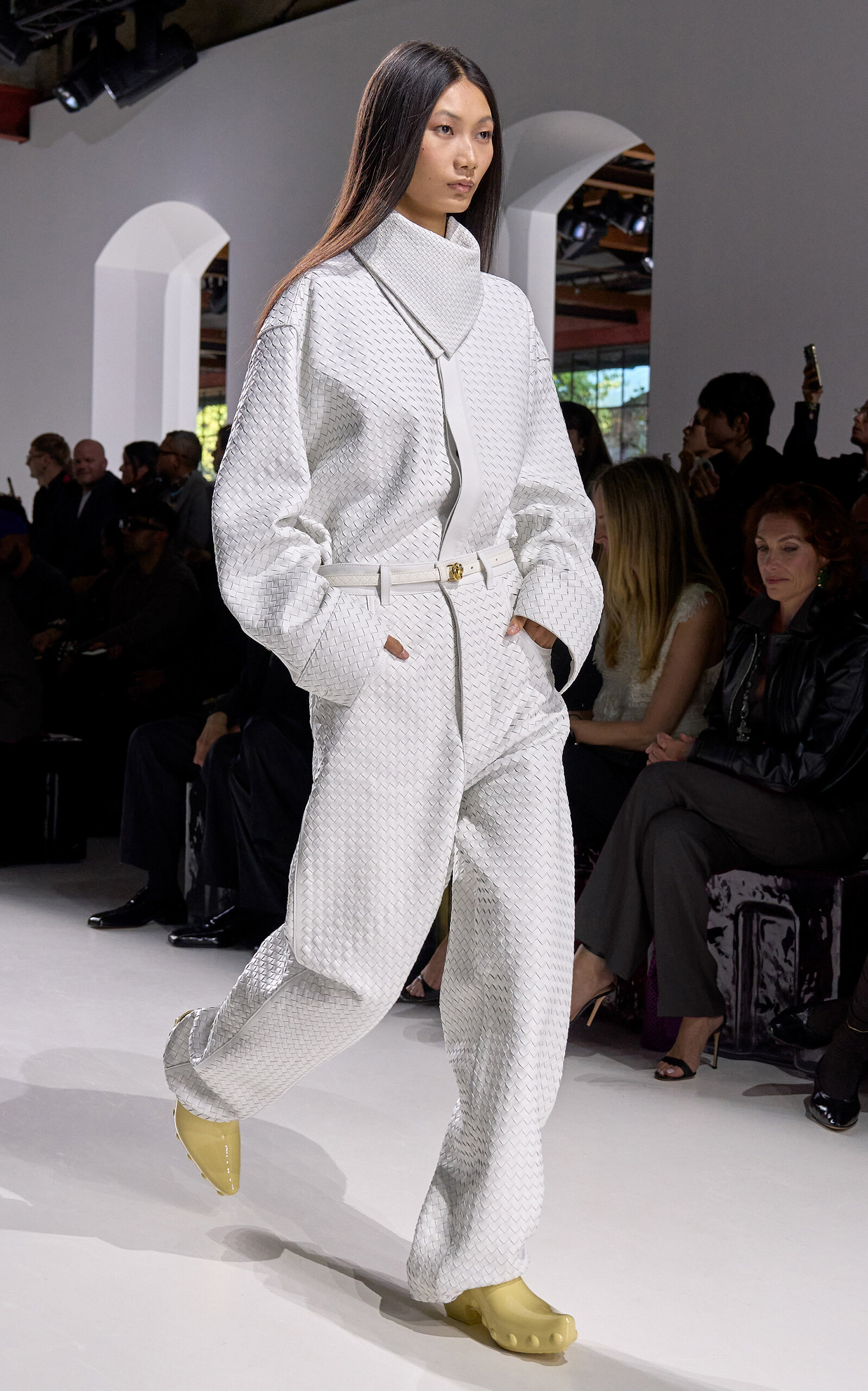 Bottega Veneta Faces Belt In White