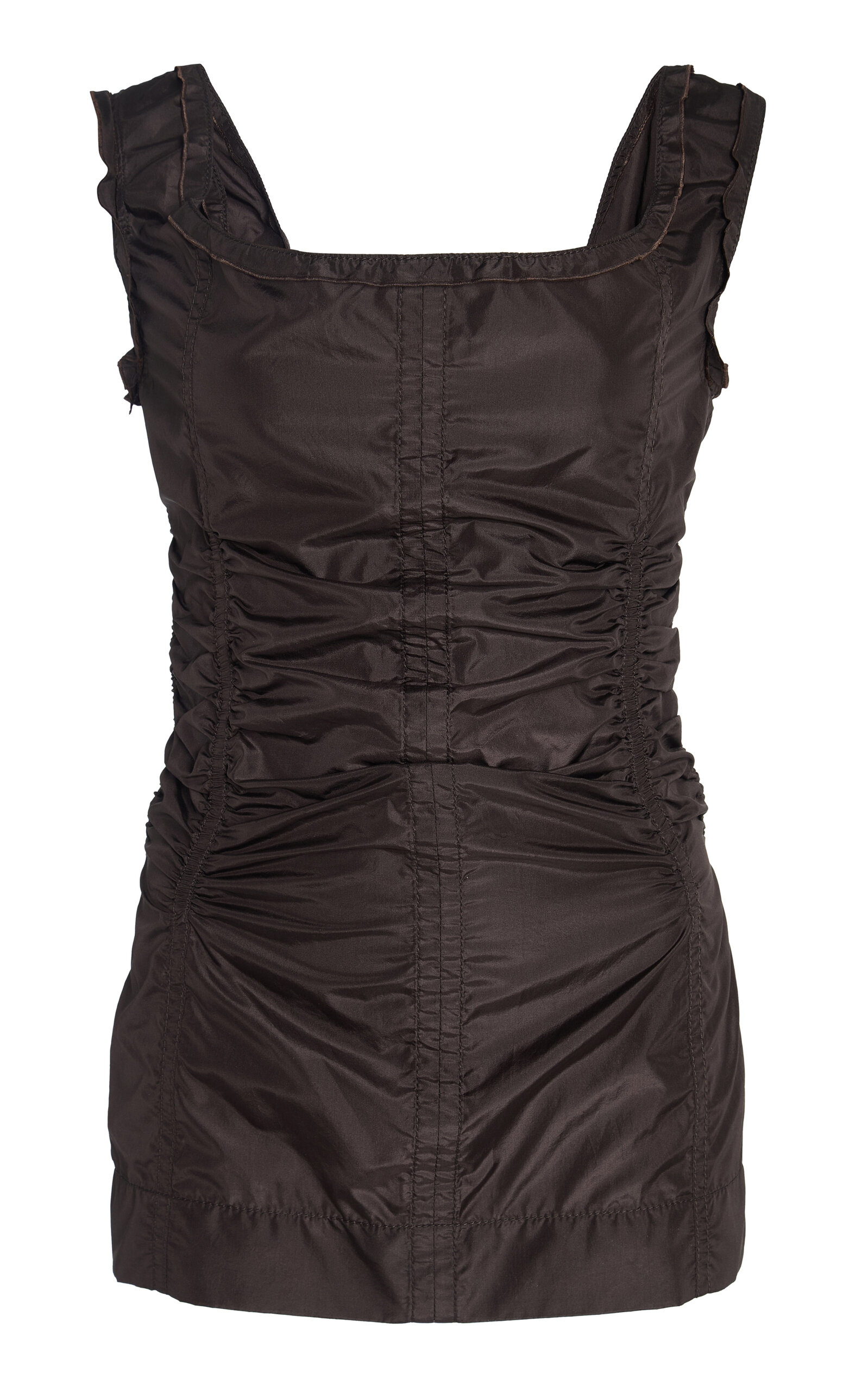Bottega Veneta Sleeveless Washed Silk Taffeta Top