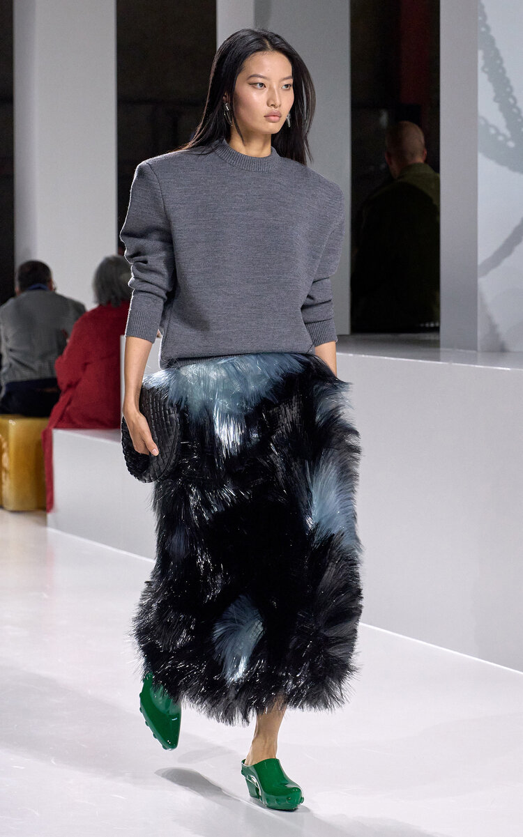 Bottega Veneta Tailored Knit Sweater In Blue