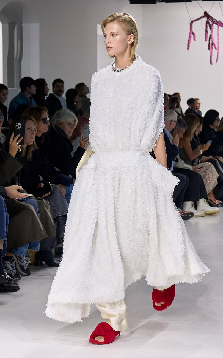 Bottega Veneta Fil Coupé Silk-blend Top In White