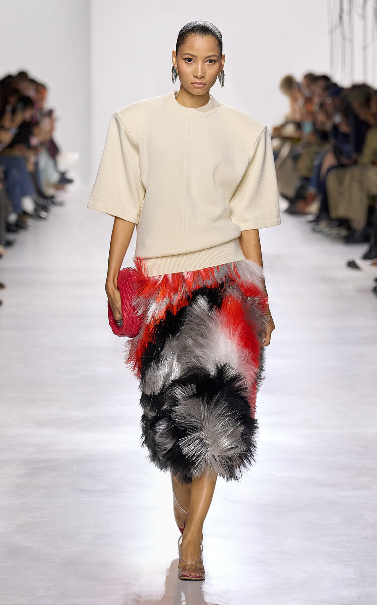 Bottega Veneta Tailored Knit Wool Top In White