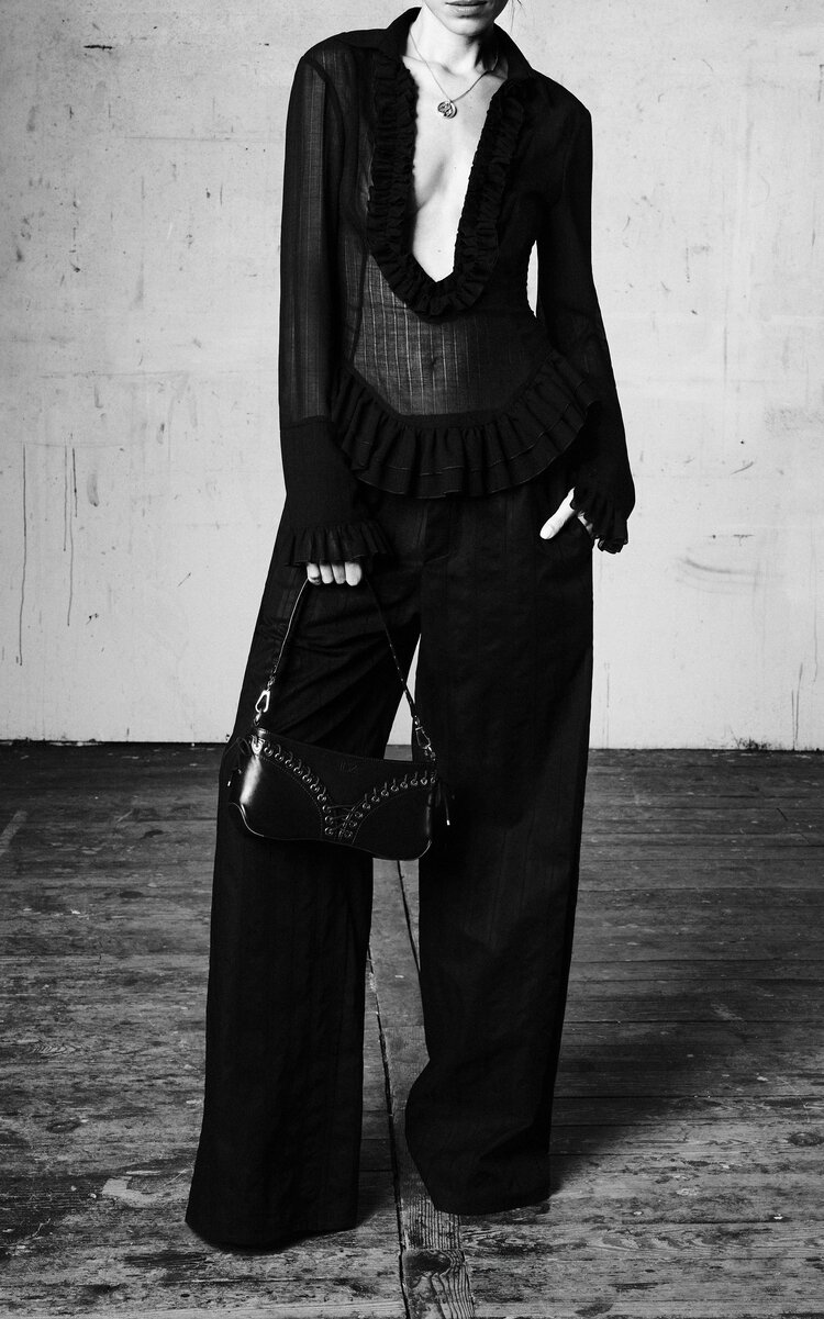 Ludovic De Saint Sernin Boxer Wide-leg Pants In Black