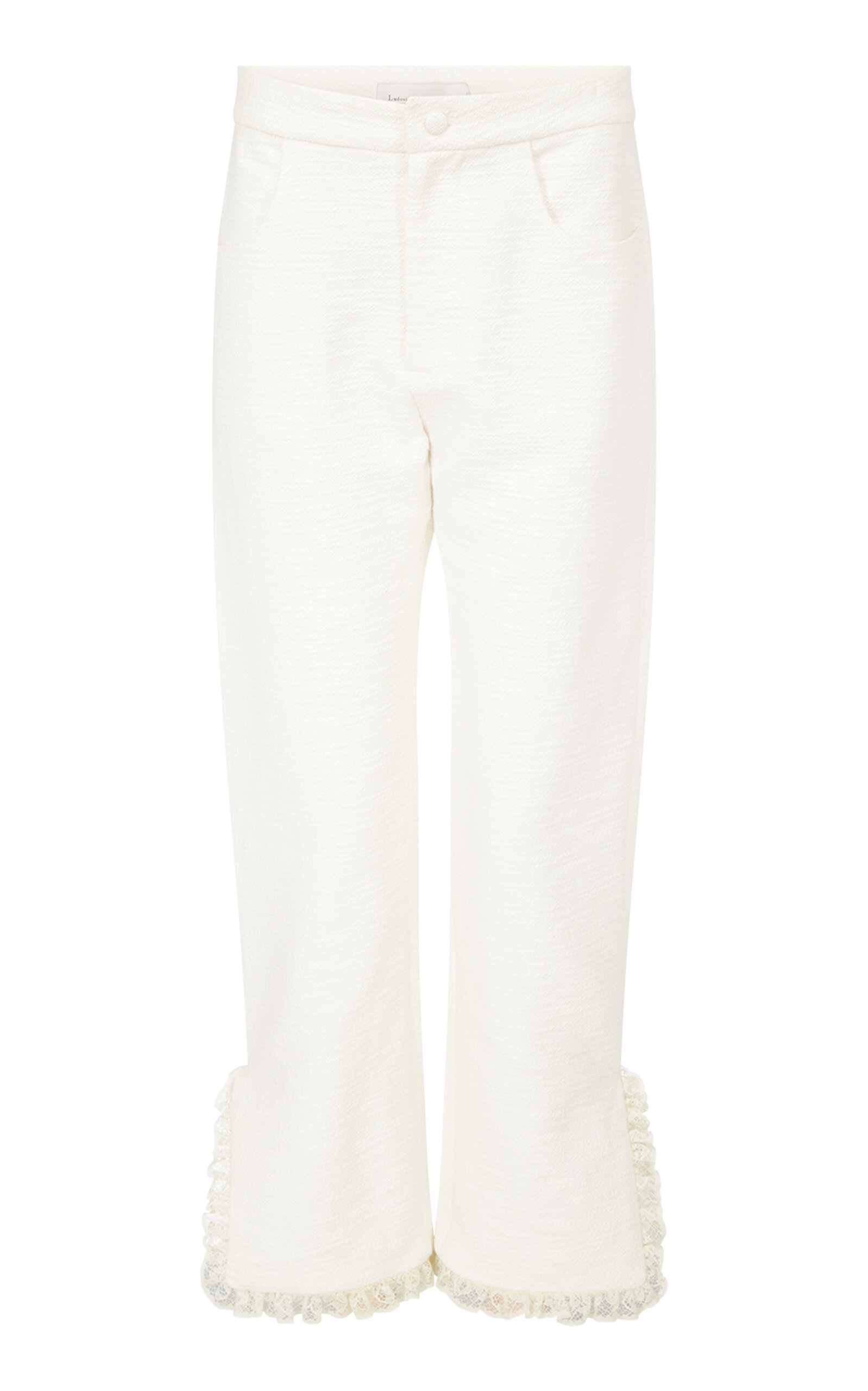 Ludovic De Saint Sernin Gourcy Lace-trimmed Pants In White